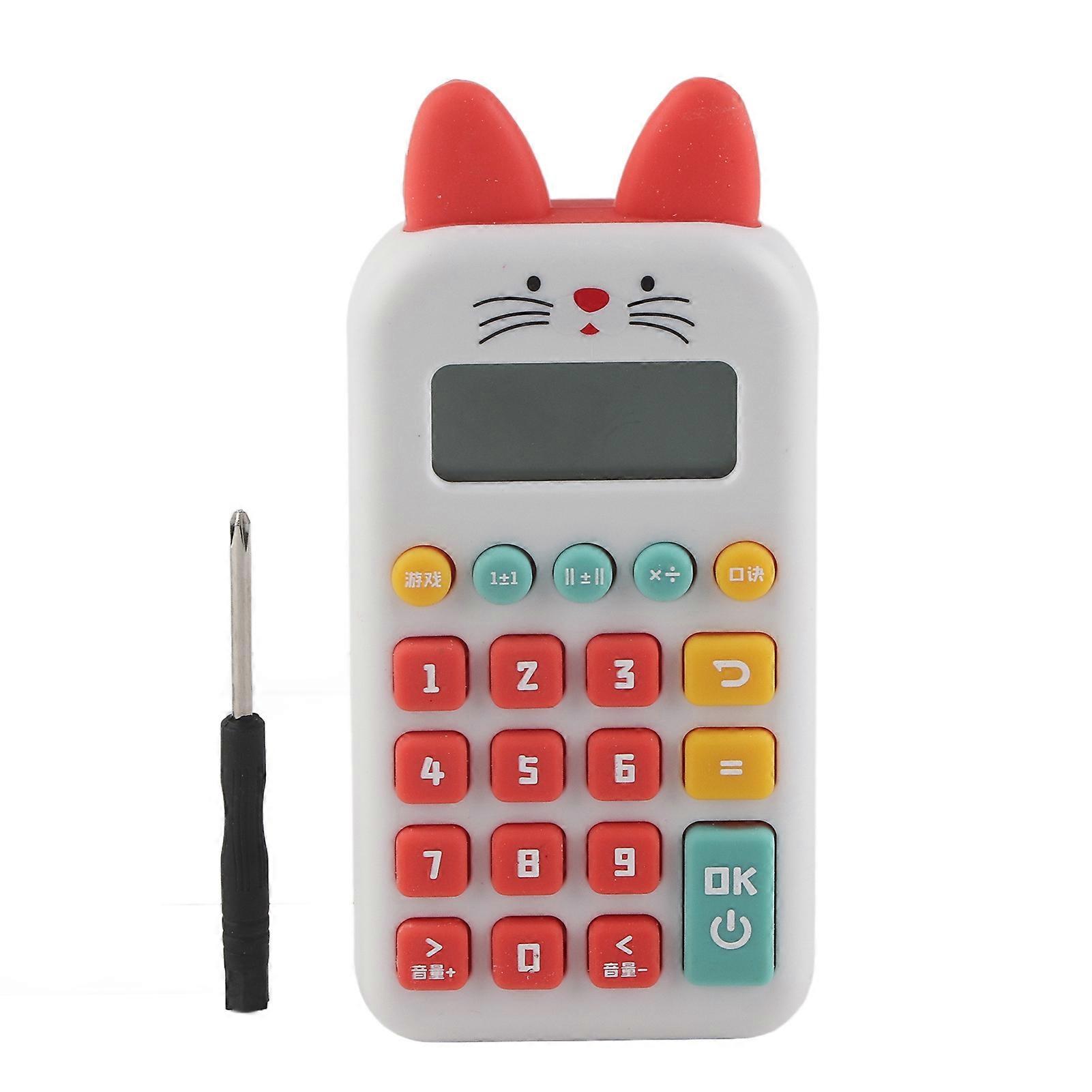 Talking Math Manipulative Machine Puzzle Addition Division Learning Educational Toy for Children Kids White