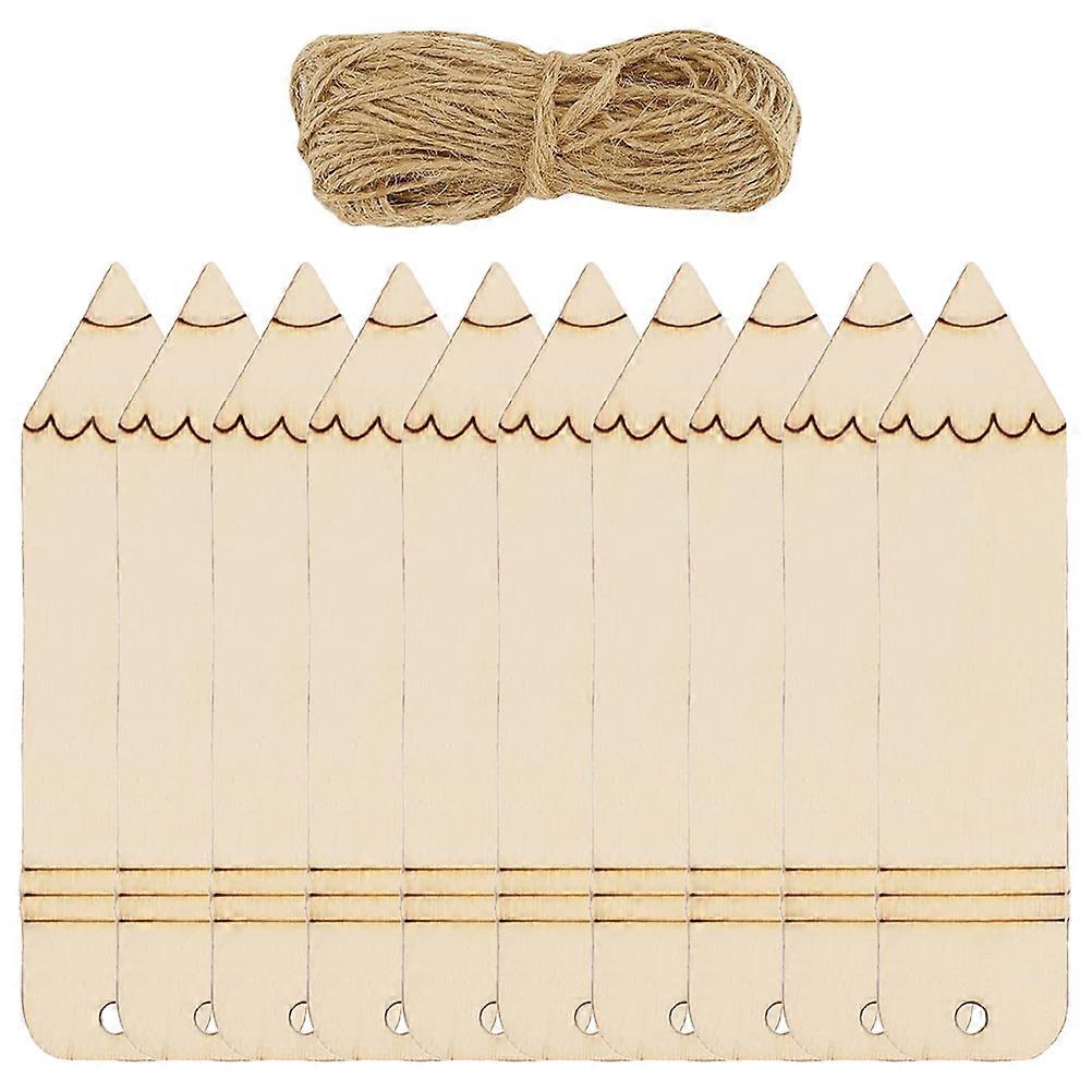 Unfinished Wood Bookmarks 10Pcs Khaki Blank Bookmarks for DIY Projects