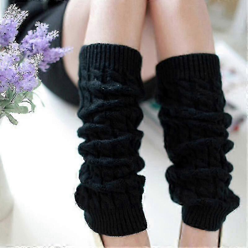 מחממי רגליים סרוגים לחורף לנשים, כיסוי מגפיים, אופנה חמה