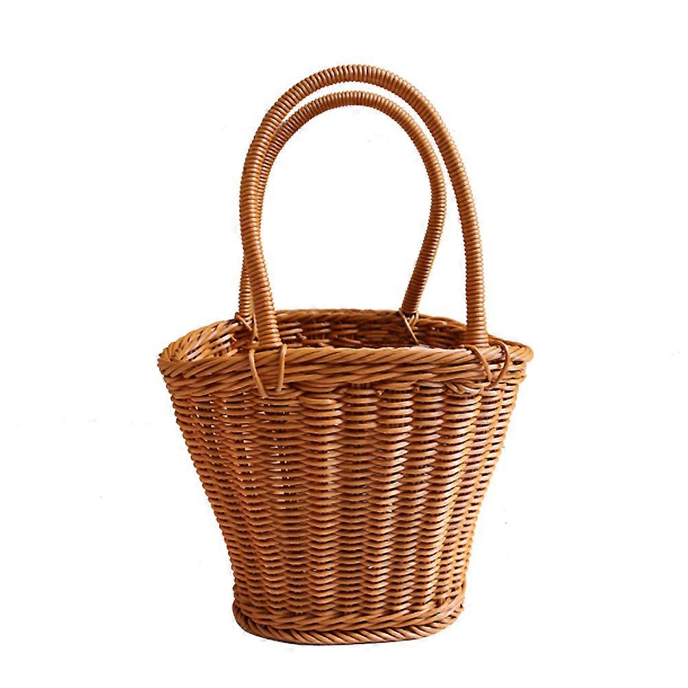 It sounds like you're describing a product listing or looking to for a **simulated rattan woven basket**. Here's a refined and professional product