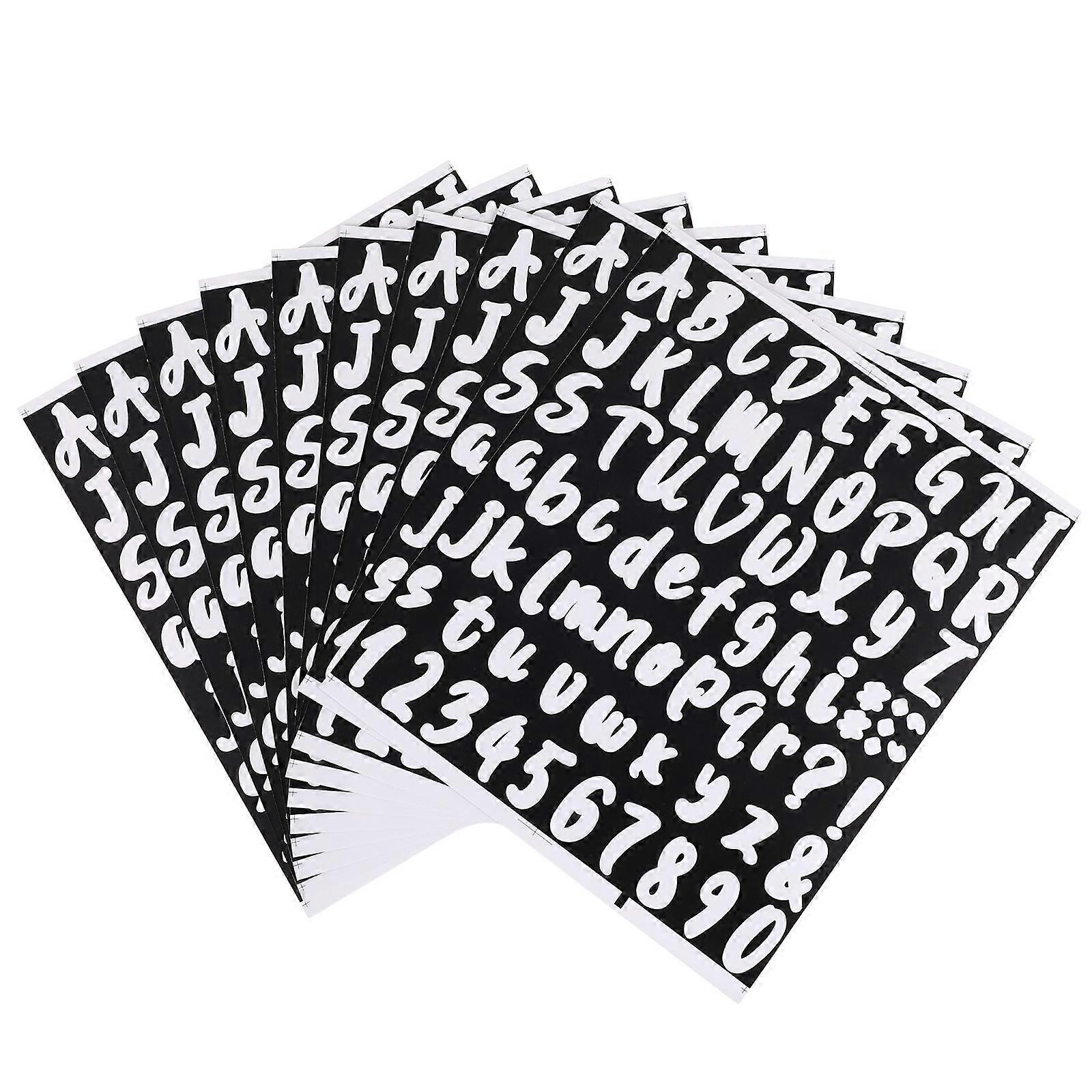 Alphabet Number Sticker Labels For Classroom Decoration 21.5X18.5CM Easy To Remove 10 Sheets