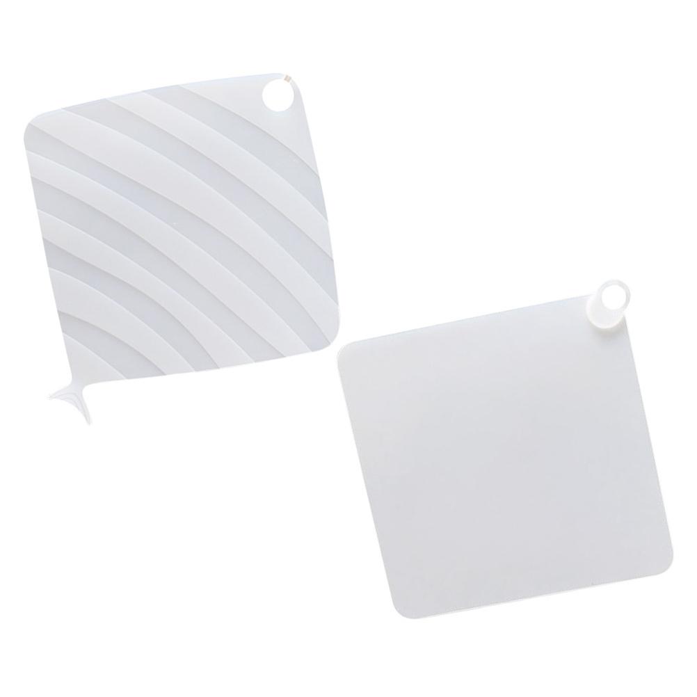 Kitchen Floor Drain Cover In White Silicone For Household Users 20x20cm Odor Blocking 2Pcs