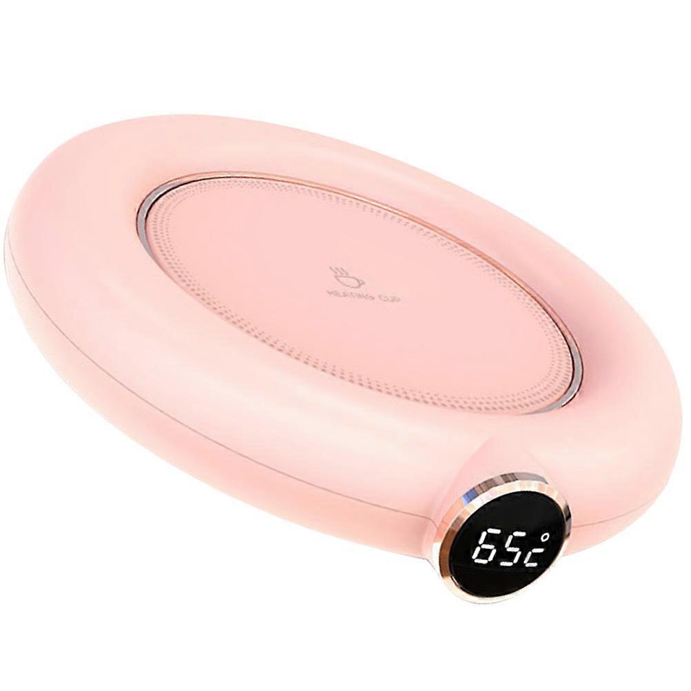 Coffee Warmer Desktop Mug Warmer For Office Home Travel Pink 1Set Temperature Control Heating Cup Mat