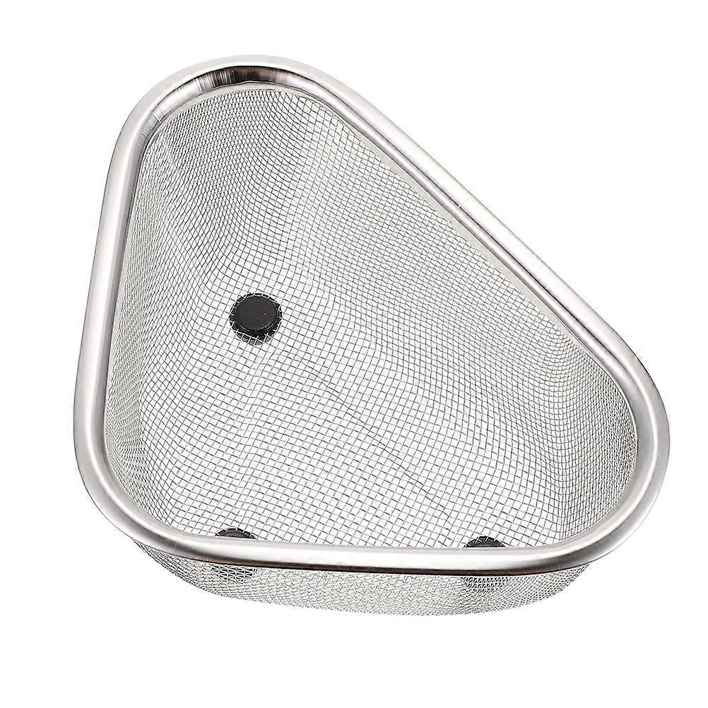 Sink Basket Silver Kitchen Sink Brush Holder for Draining 1Pcs