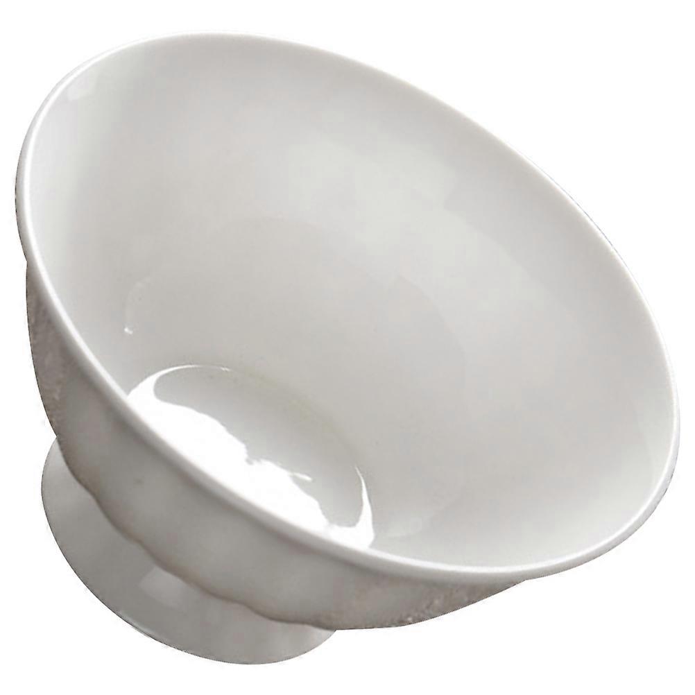 Decorative Ceramic Bowl High Footed Storage Holder Home Use Smooth Surface 1Set