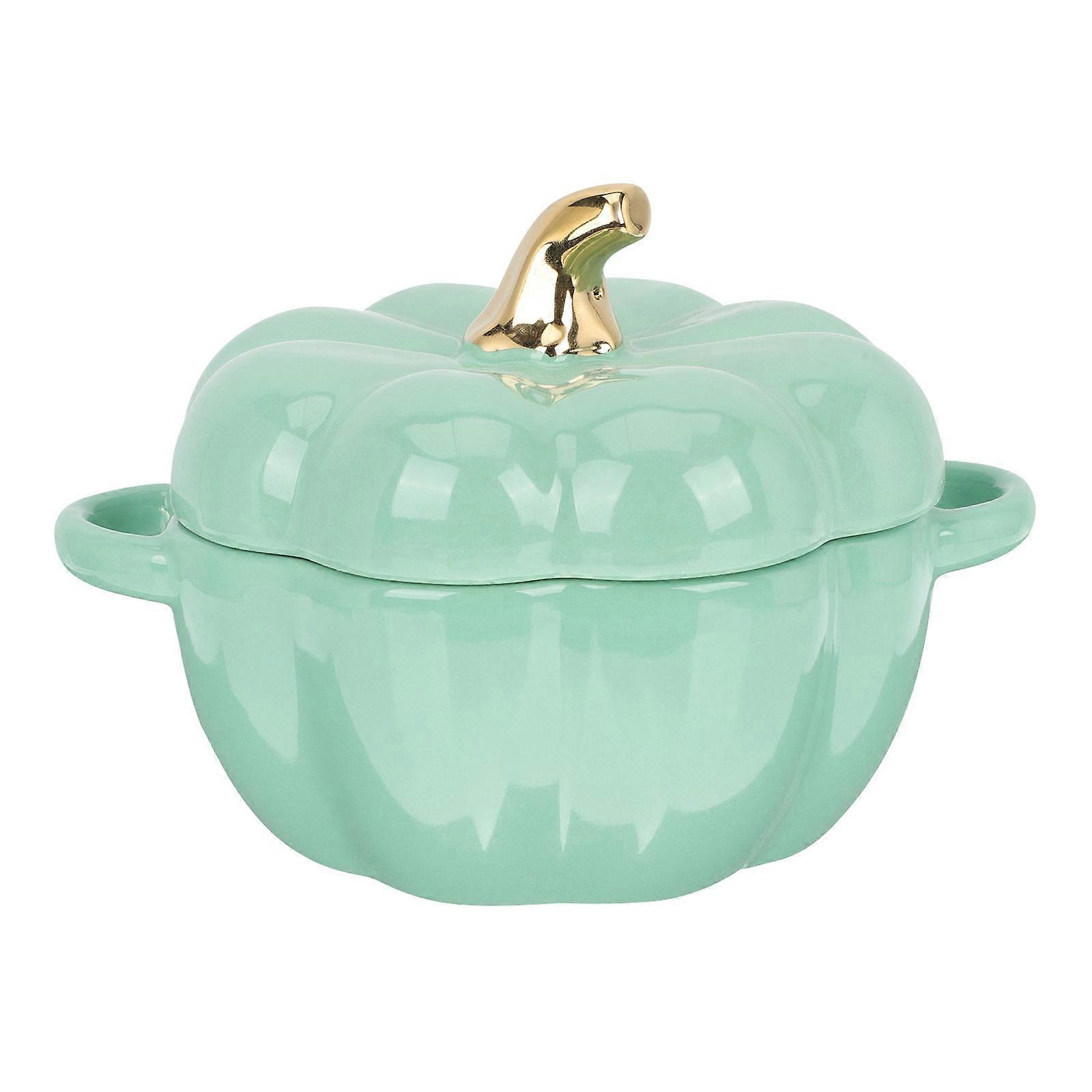 Household Soup Bowl With Lid Made Of Ceramic Ideal For Children 7.1X5.5X4.5In Suitable For Stewing 1Pcs
