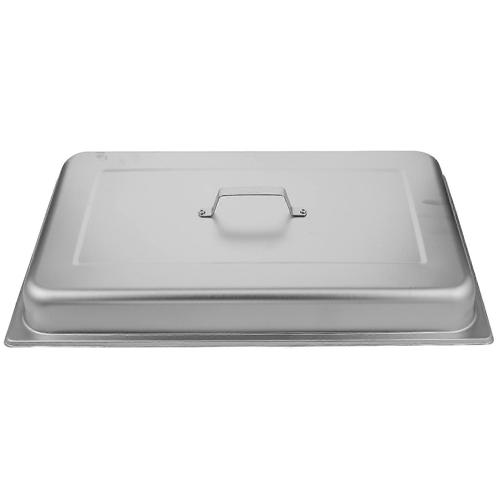 Stainless Steel Steam Table Pan Lid with Handle for Catering, Buffet Use Rectangular Food Pan Cover for Freshness and Easy Handling of Pastries and