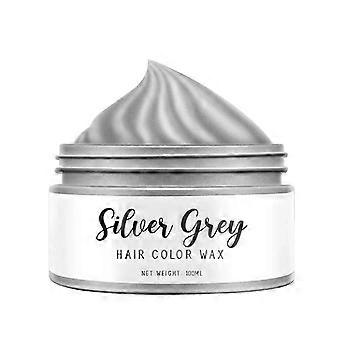 Gris Argent Couleur cheveux Cire Temporaires Teinture Cheveux Beauté Soins Coiffure Cire 1/3.4 Oz