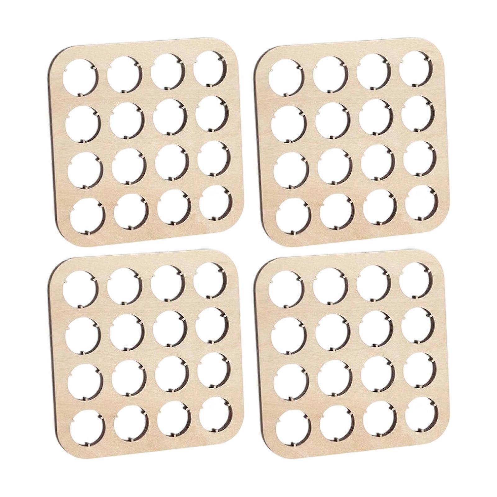 Wooden Bottle Caps Coasters Set with 16 Secure Slot Each To Protect And Showcases Your Unique Beer Caps Collection Multicolor