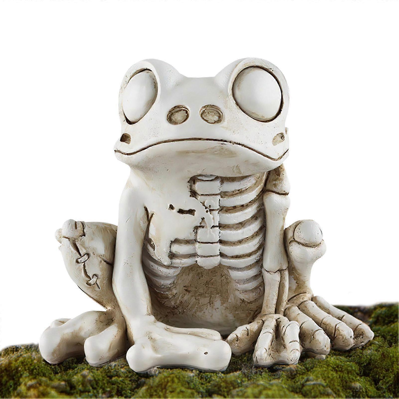Skeleton Frog Skull Statue Real Frog Skeleton For Halloween Decor Day Of The Dead