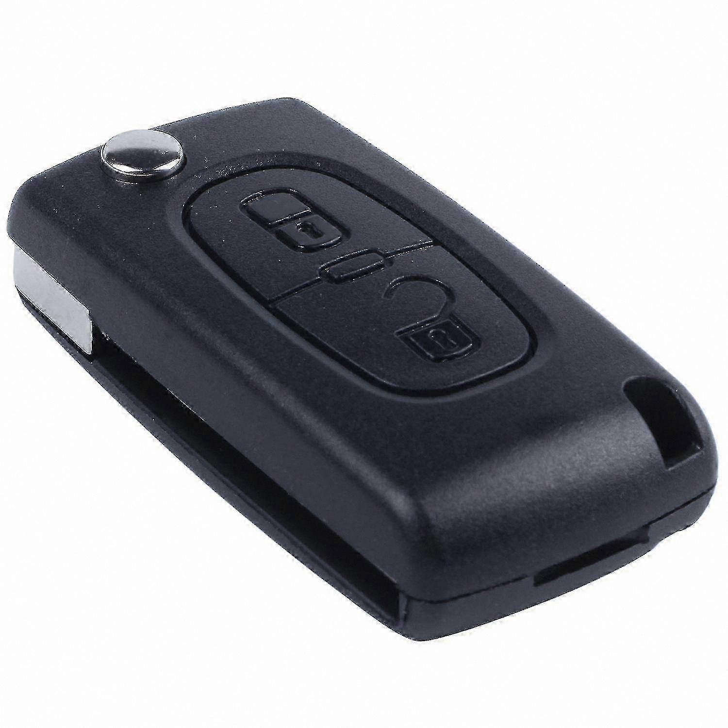 2-Button Black Car Key Case Shell for C2 C3 C4 C5 C8 Replacement Remote