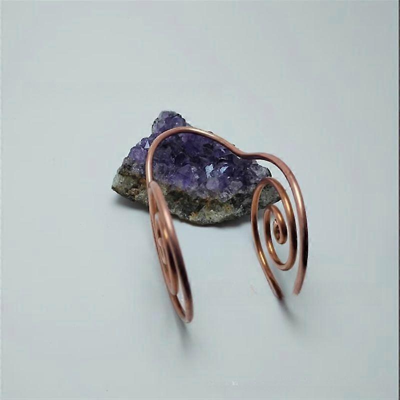 The Copper Palm Ring Reiki Spiral Bracelet is used for