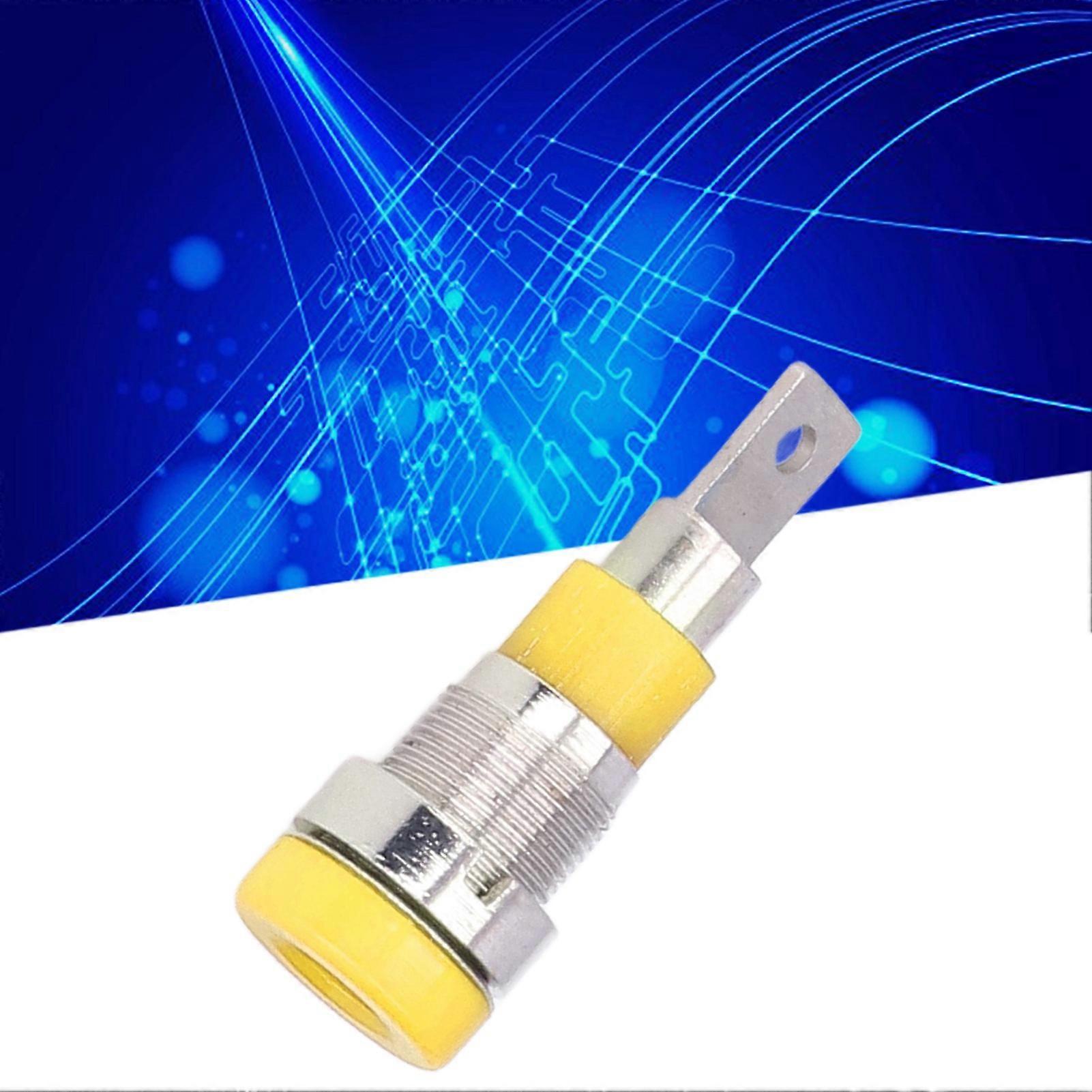 10Pcs Banana Socket 4mm Good Performance Long Service Life Electrical Connections ToolsYellow 