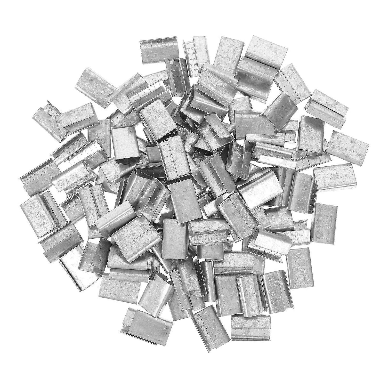 1 Set Of Sturdy Metal Banding Clip Buckle Strapping Buckle Banding Strapping Banding Strap Strapping Banding Fixing Banding Clips
