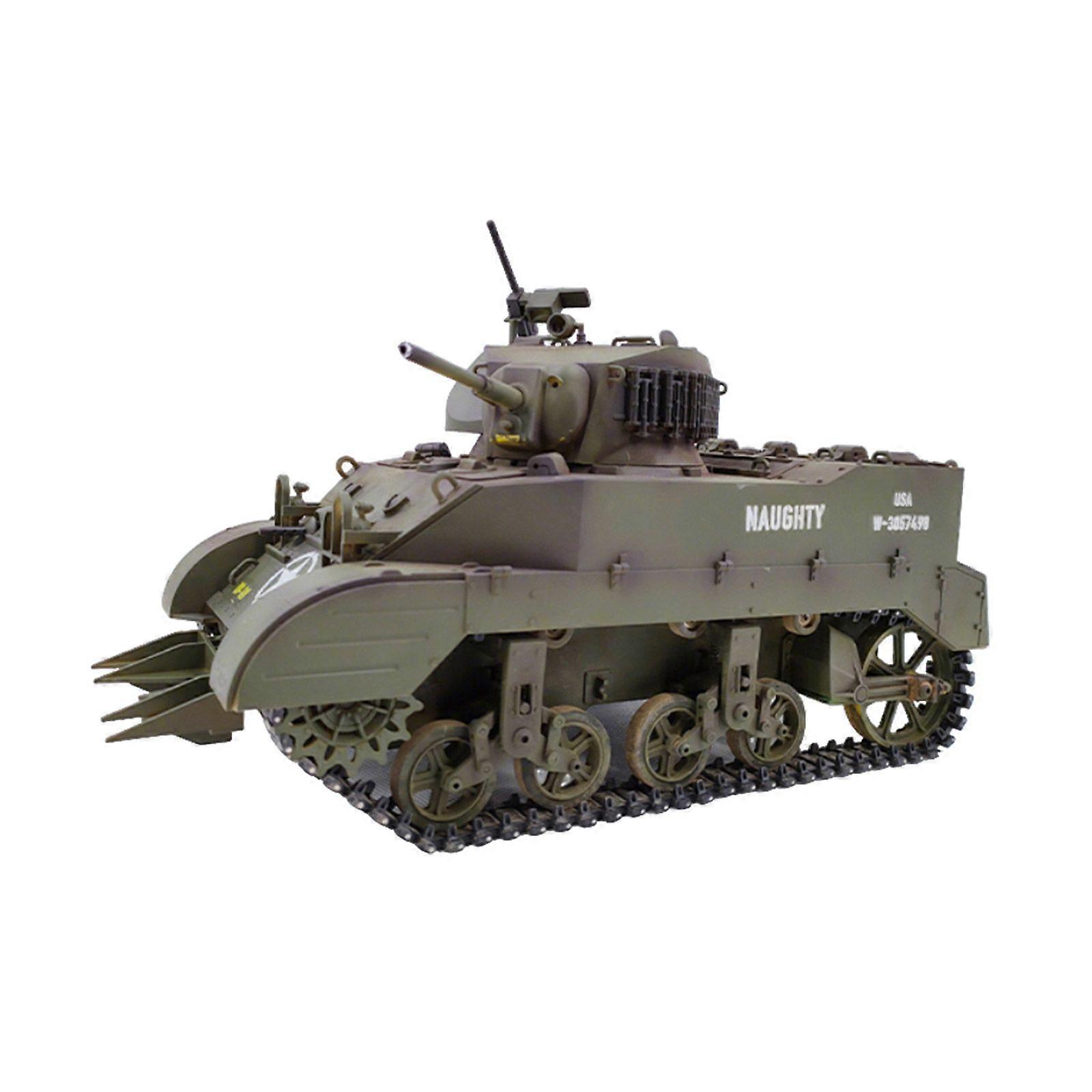 1/16 Scale 2.4Ghz U.S. M5A1 Stuart Light Rc Tank Barrel Recoil & 360 Turret NEiK