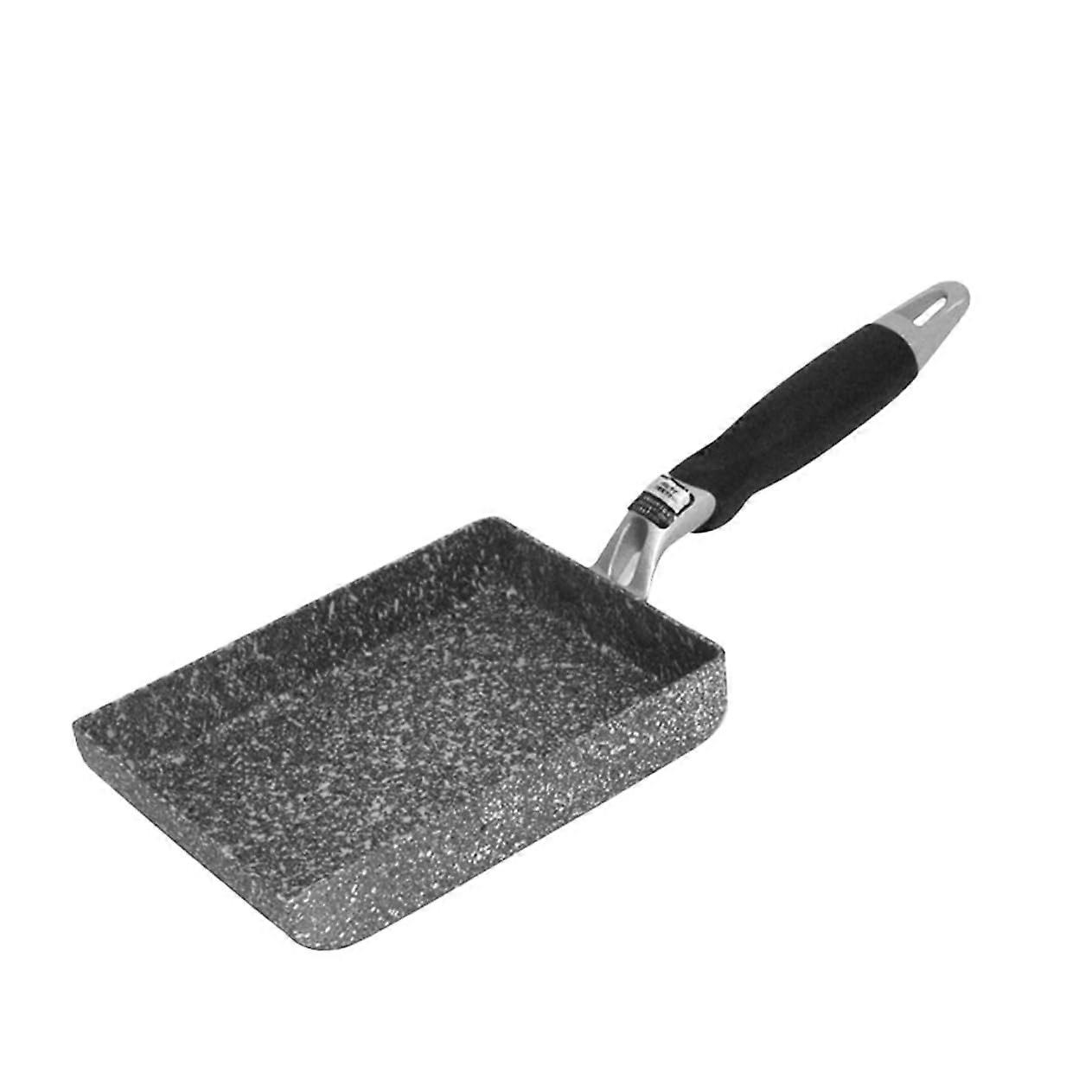 Rectangular NonStick Frying Pan Medical Stone Induction Hob Compatible Easy to Flip Coating for Cooking