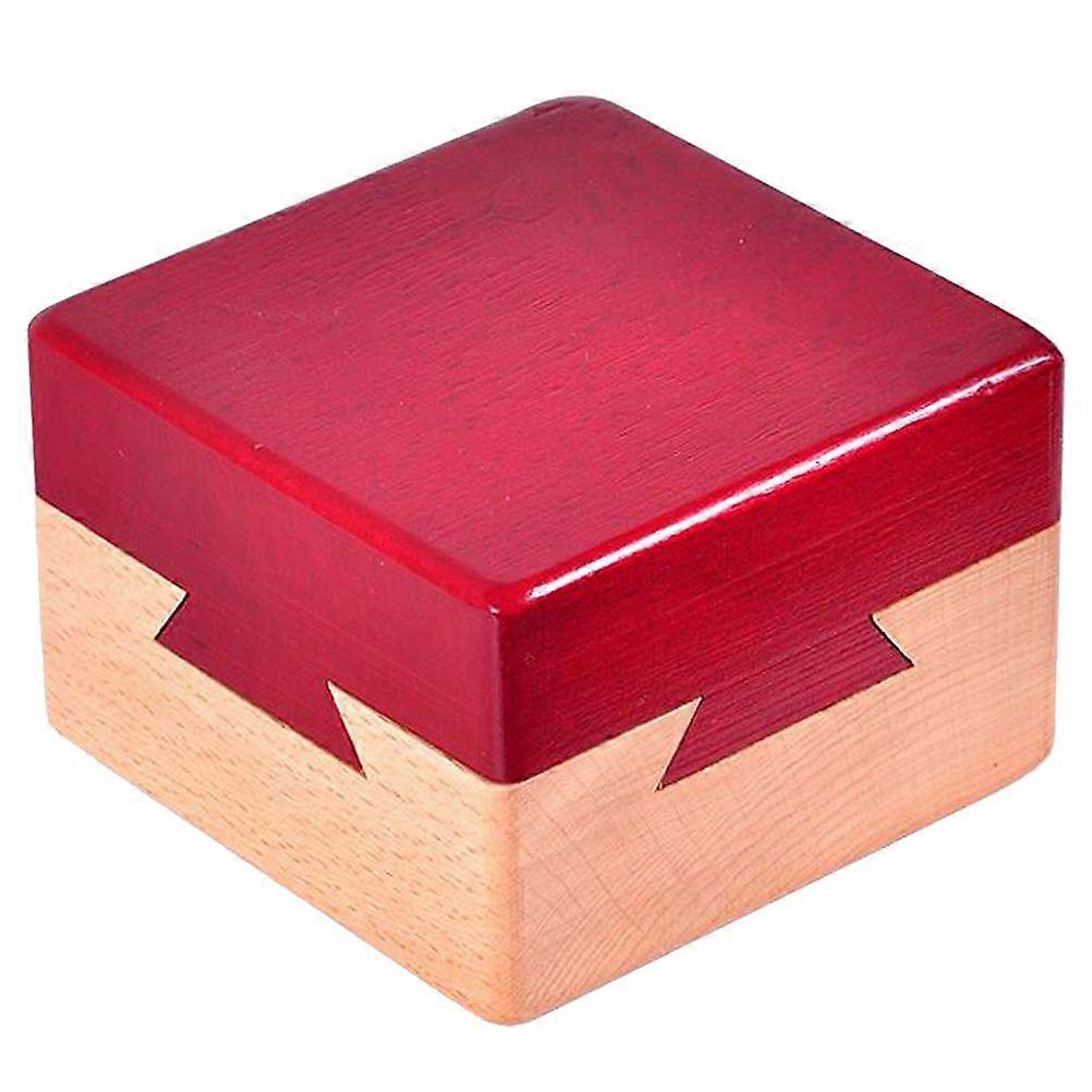 Beech Classic Intellectual Toy Puzzle Lock Wooden Box Kong Ming Luban Lock Toys IQ Assembling Ball for Home DIY Party Playing