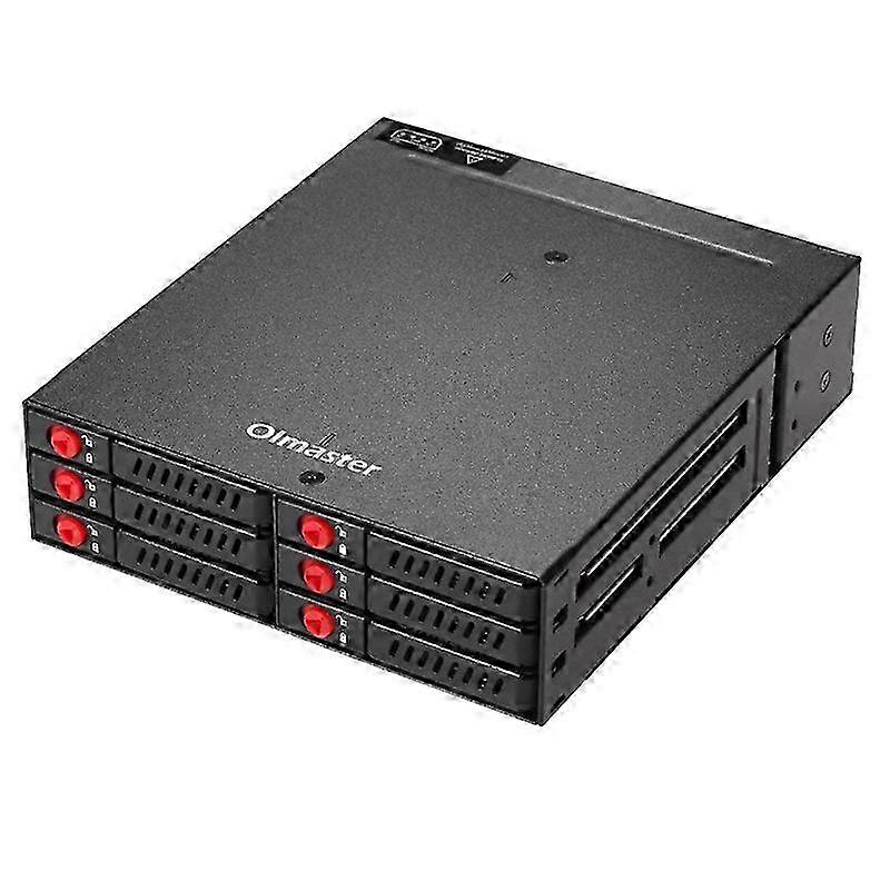 6-Bay 2.5-inch SATA SSD HDD Enclosure Mobile Rack for Data Storage