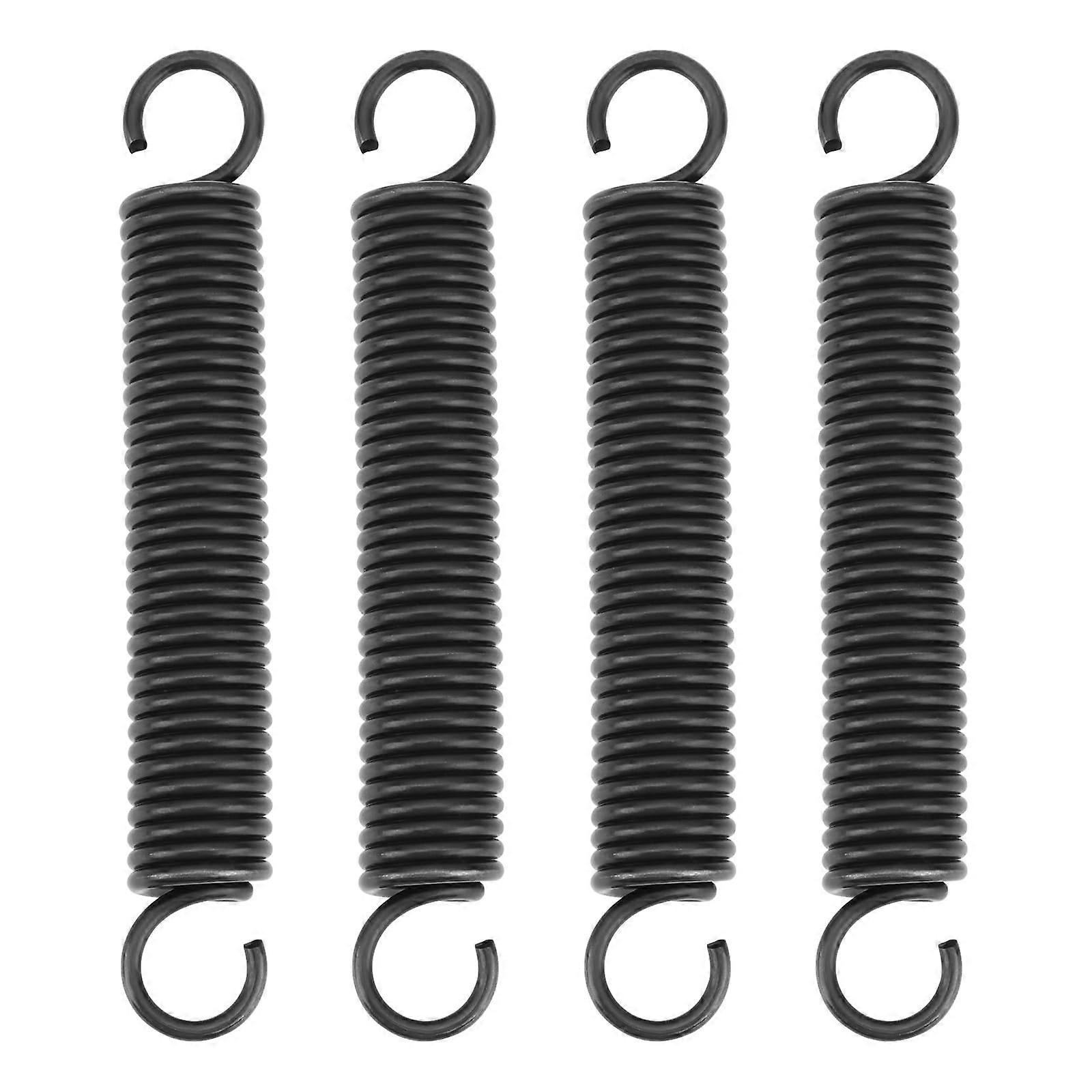 4Pcs Extension Spring Replacement Part 95mm Spring Steel Dual Hook Tension Spring Suitable for Lift Coffee Table DIY Home Black