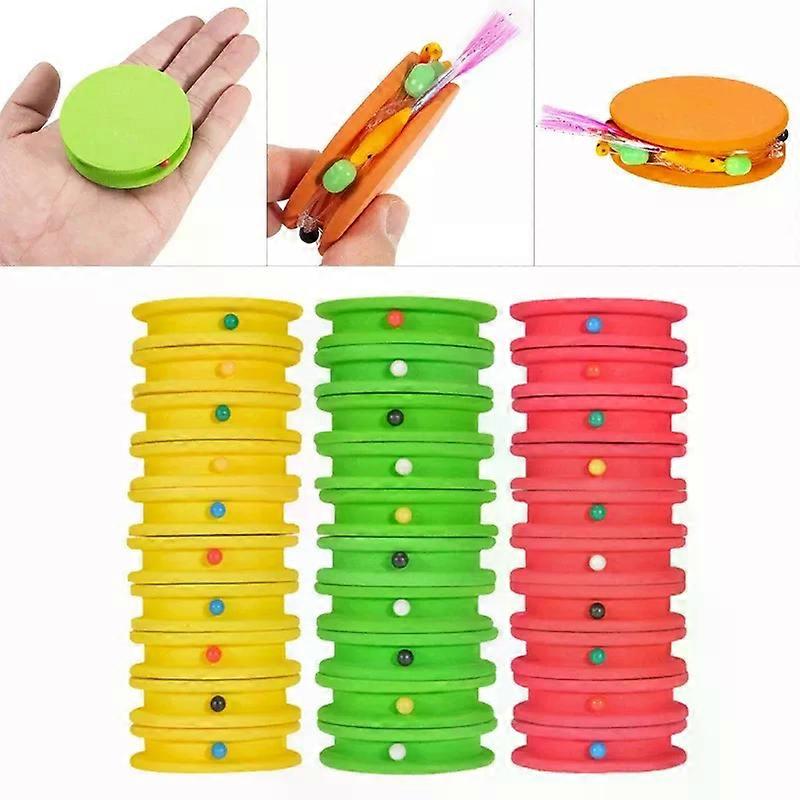 10pcs Large Size Fishing and Rigging Foam Spools Combo for Line Leader Organizer Storage Accessories Random Color