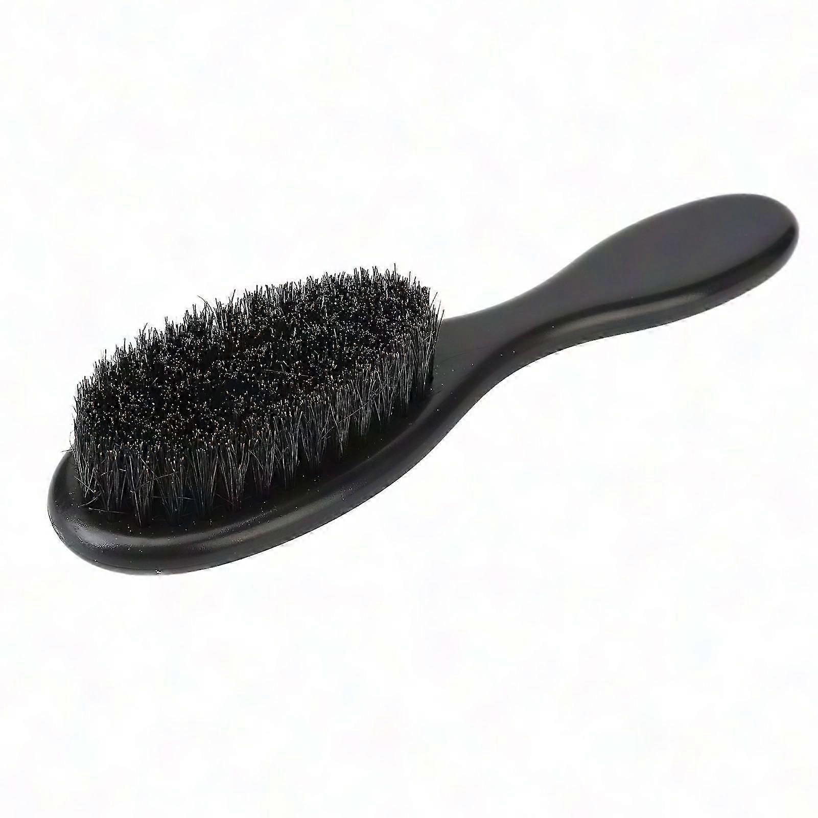 Beard Brush with Dense Bristles, Ergonomic Handle for Salon & Home Grooming