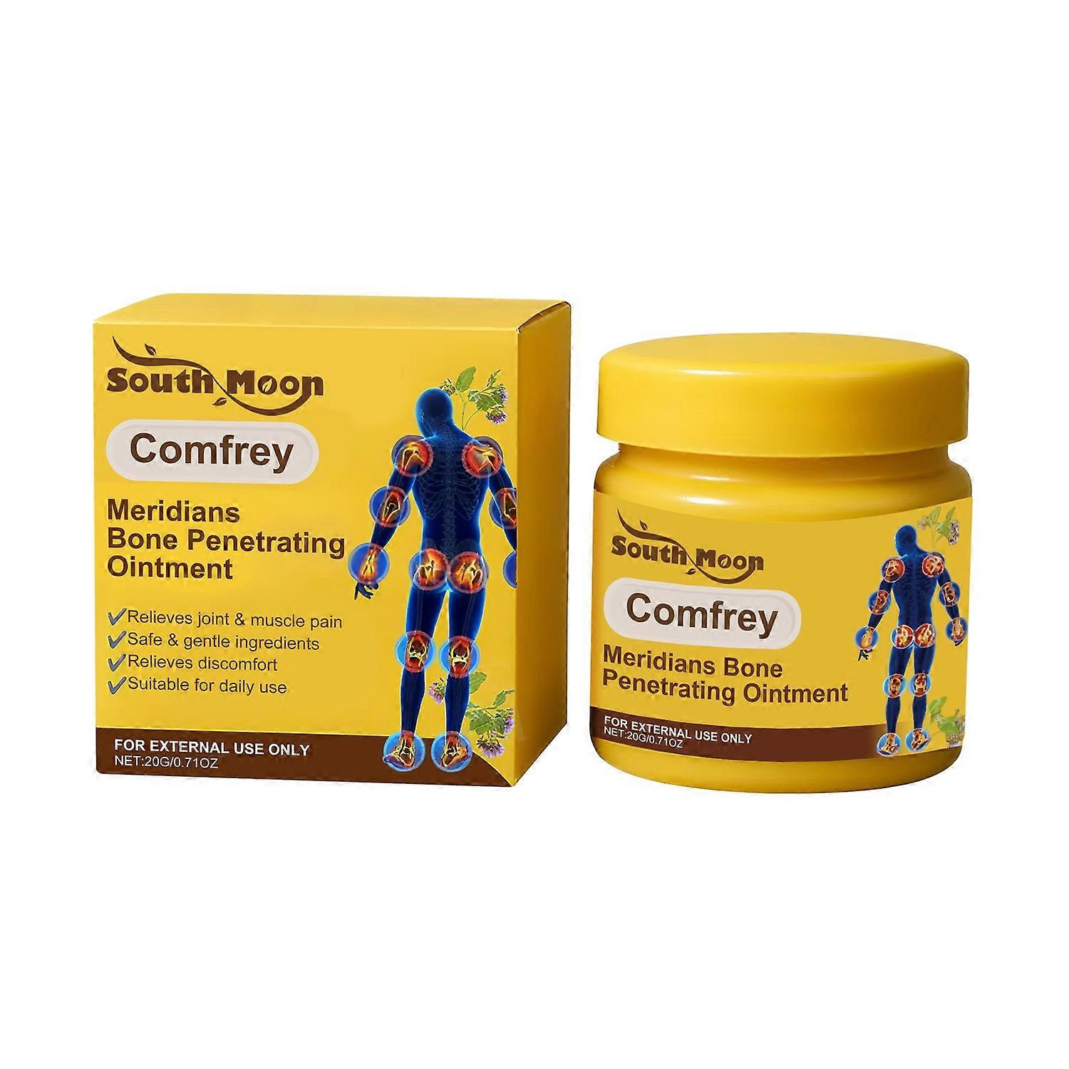 1-6x SOUTH MOON Comfrey Meridians Bone Penetrating Ointment 20g Body Cream for Knee Wrist Massage Re
