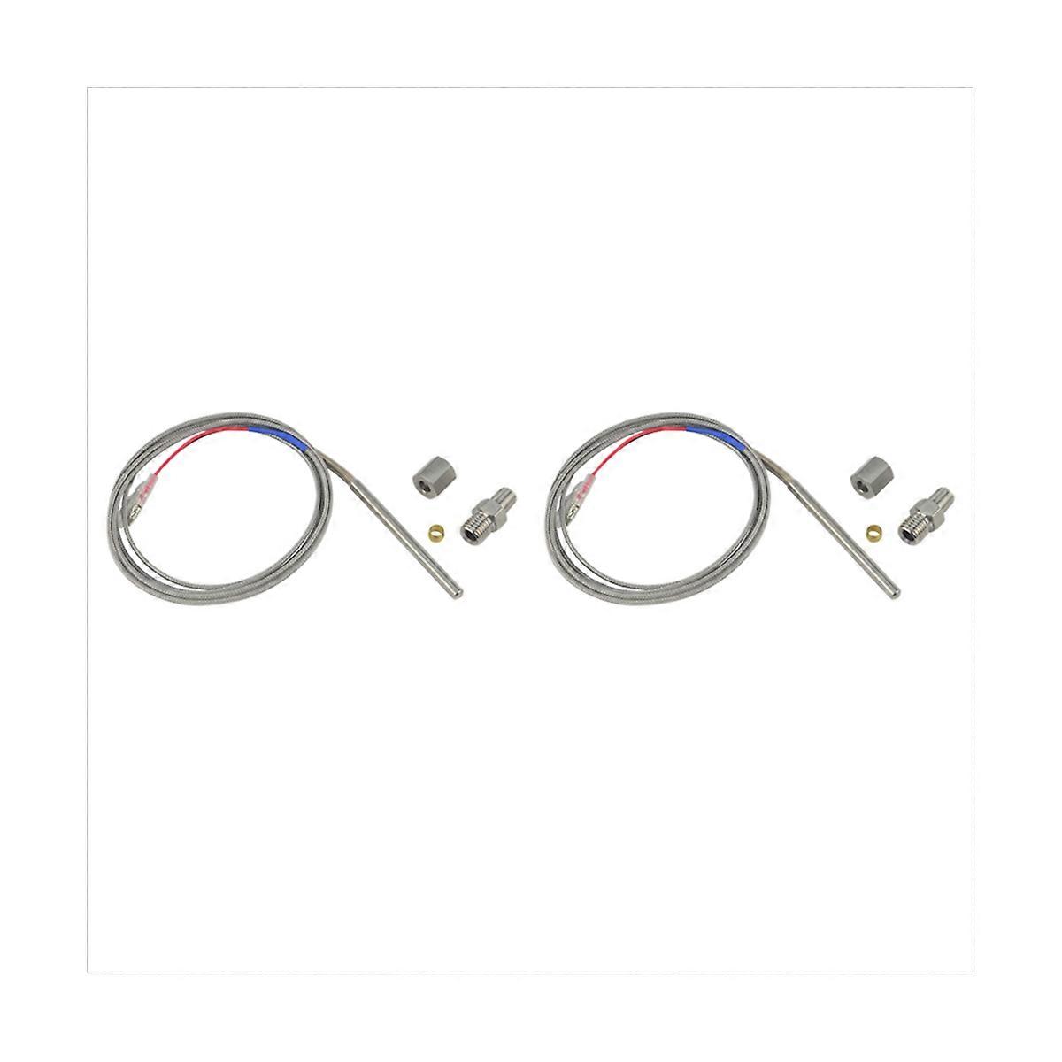 2X Temperature Sensor K Type Thermocouple Probe Exhaust Temperature Sensor Thread Exhaust Temperatur