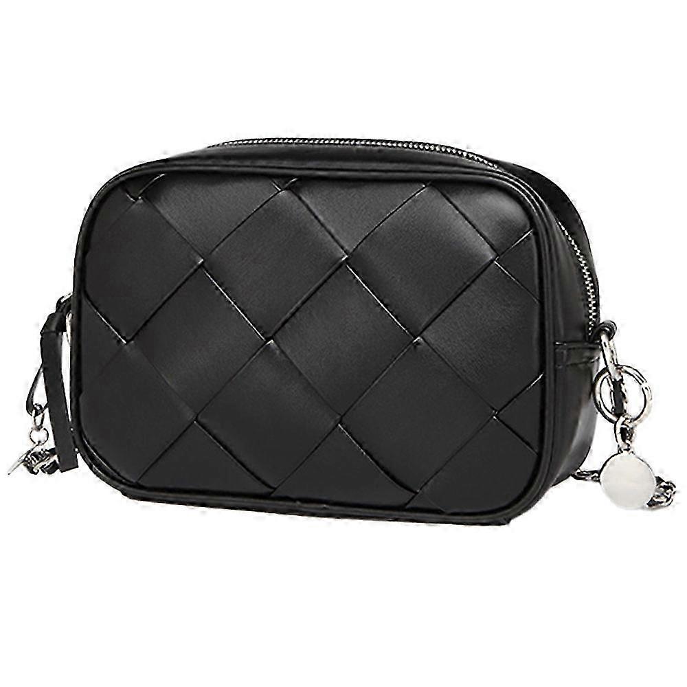 KXJ Chain Rhombus Woven Messenger Bag