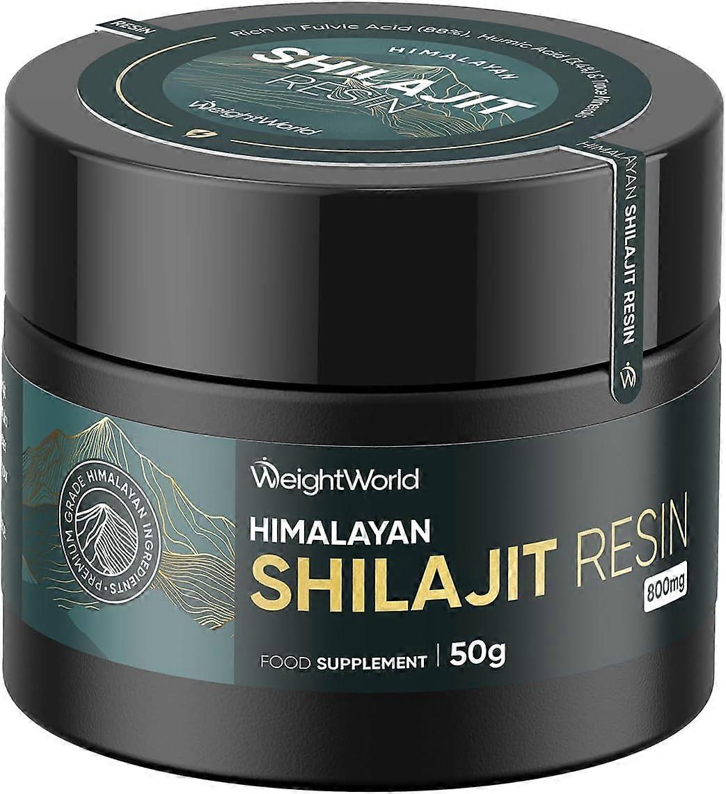 Purified Shilajit Resin Himalayan 50g - 800mg, 88% Fulvic Acid, Turmeric & Ashwagandha Extract