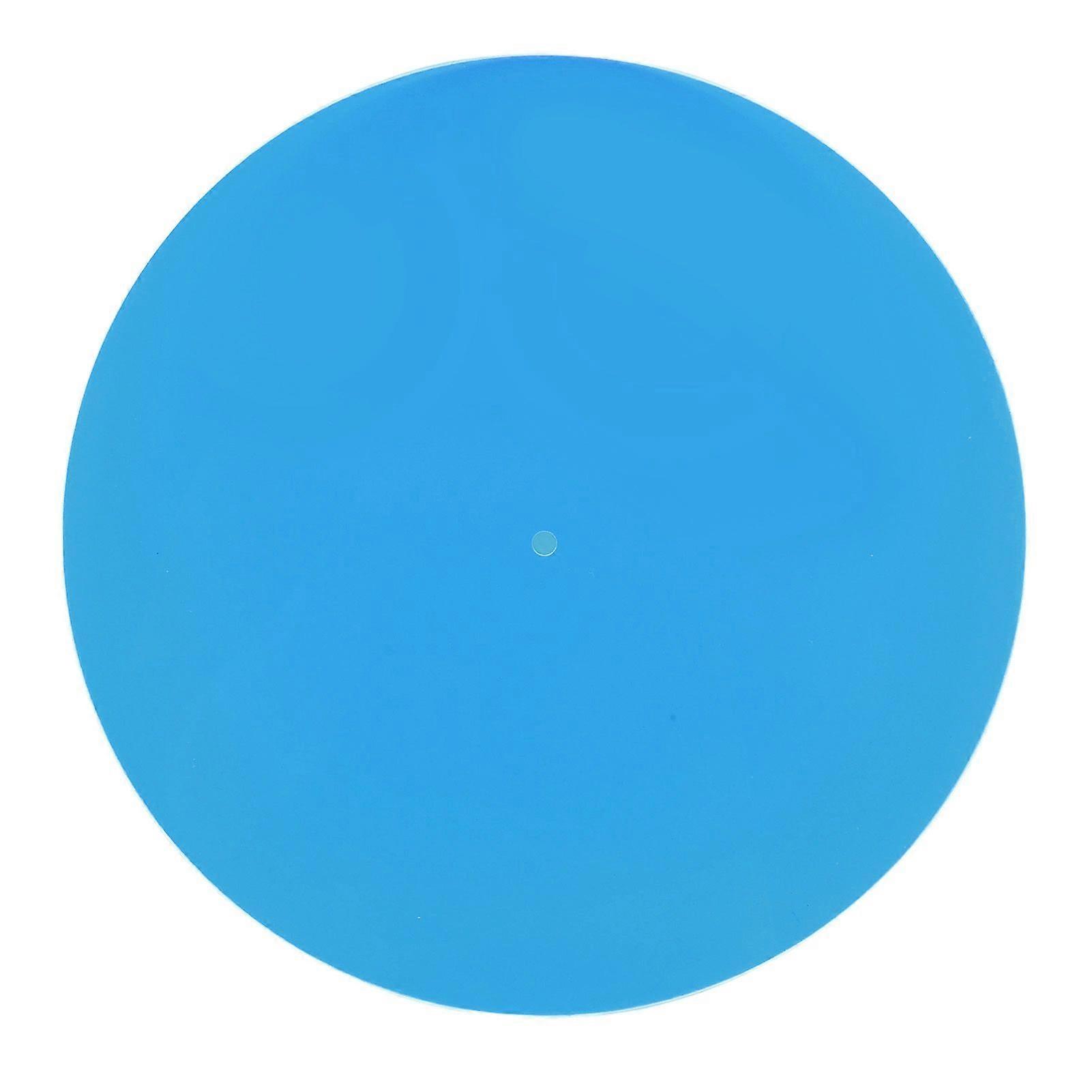 Turntable Mat Record Platter Slipmat Low Noise Acrylic Record Player Platter Slip Mats for 12 Inch Record Player Transparent Blue