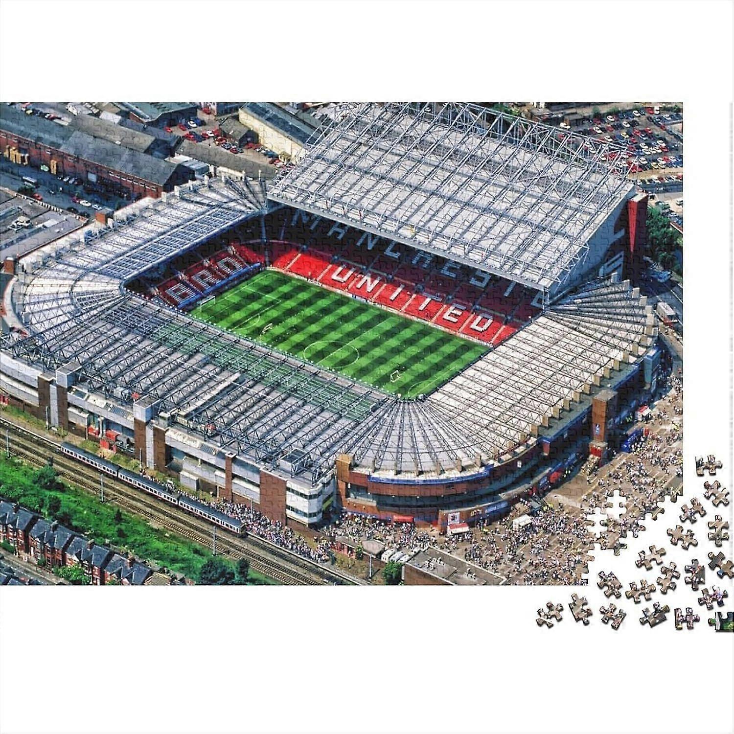サッカー場 1000/500/300ピース 大人用ジグソーパズル オールドトラッフォードジグソーパズル 挑戦的なゲーム 家族 挑戦的な教育的挑戦 家の装飾