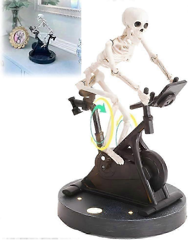 Squelette animatronique drôle,Vélo de squelette animé,Style d’impression 3D 2025