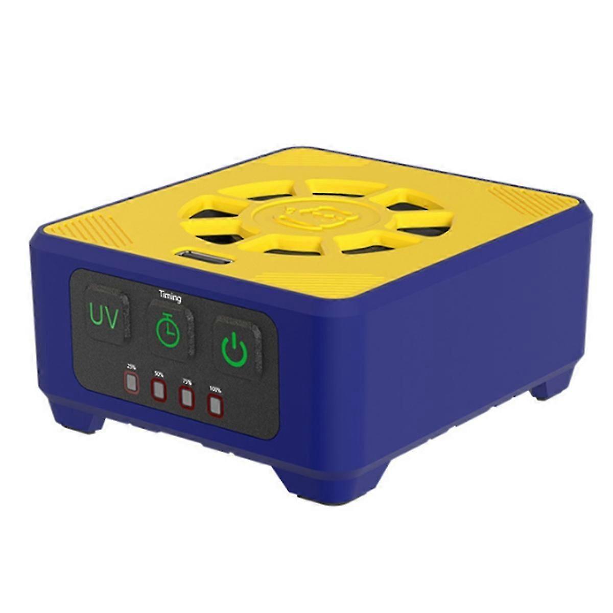 Phone soldering smoke extractor with UV curing light