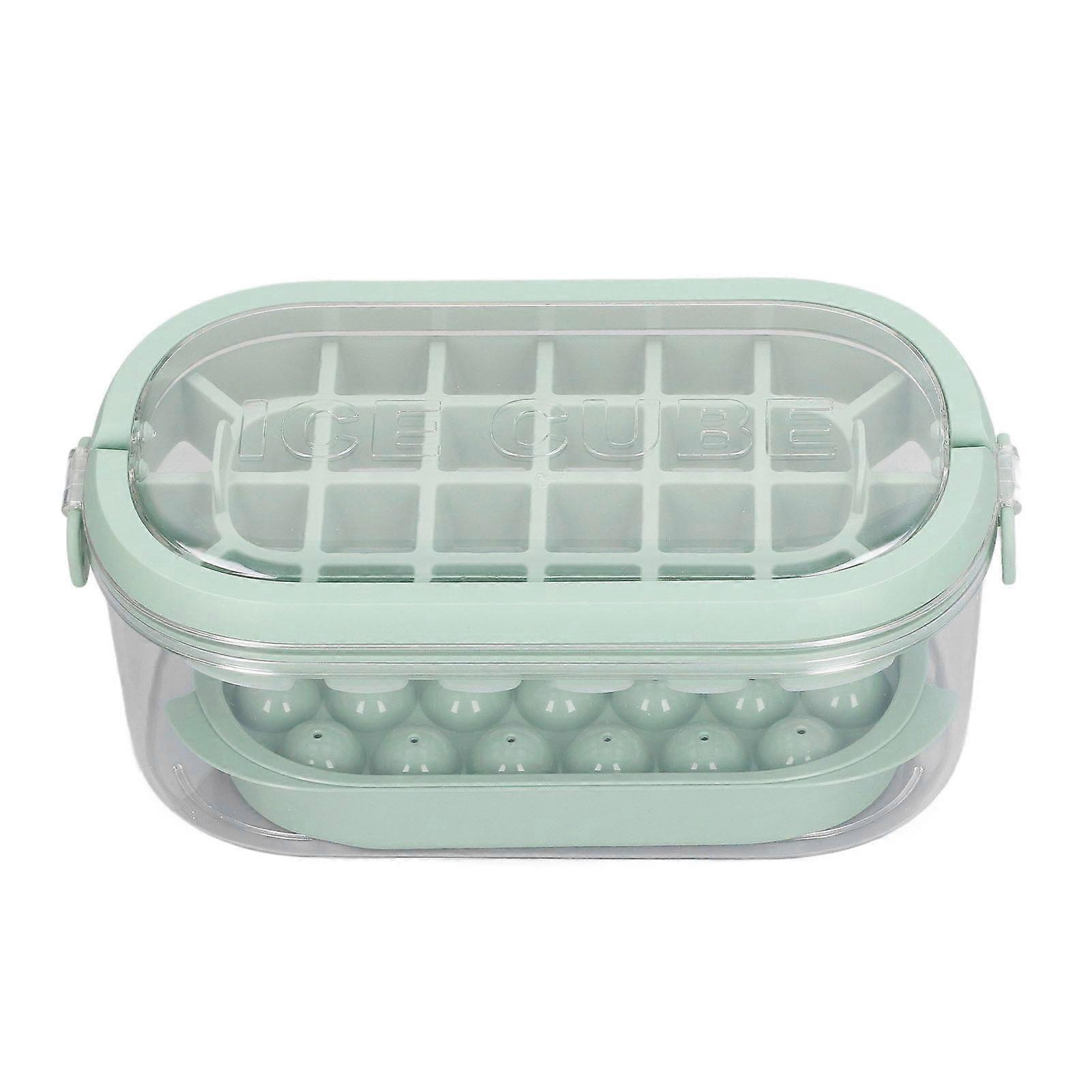 2 Layer Ice Cube Trays 54pcs Soft Base Green 22.7x12x9.6cm