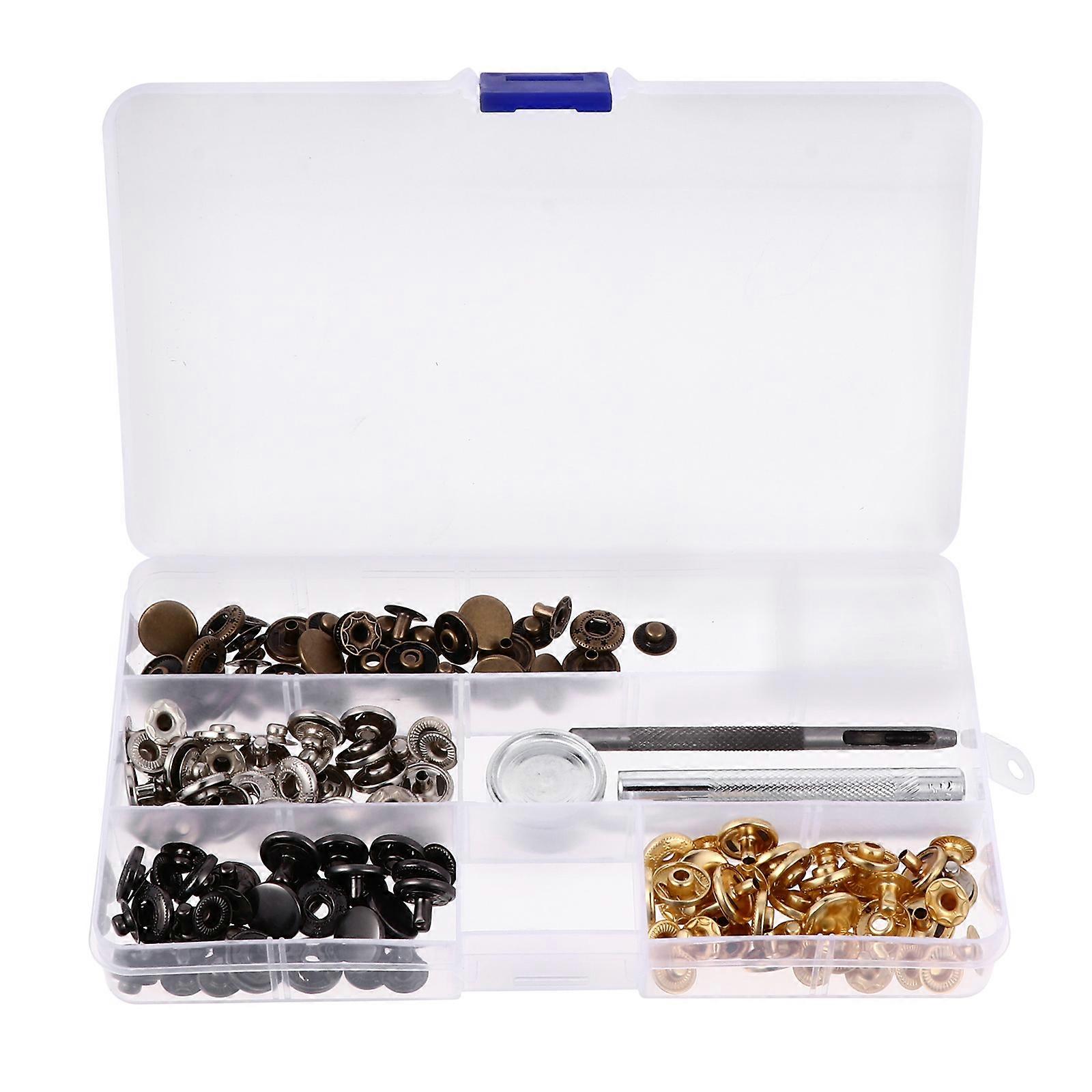 Clothing Fasteners Namely Snap Buttons Sewing Projects For Down Jacket Assorted Color Round 1Set