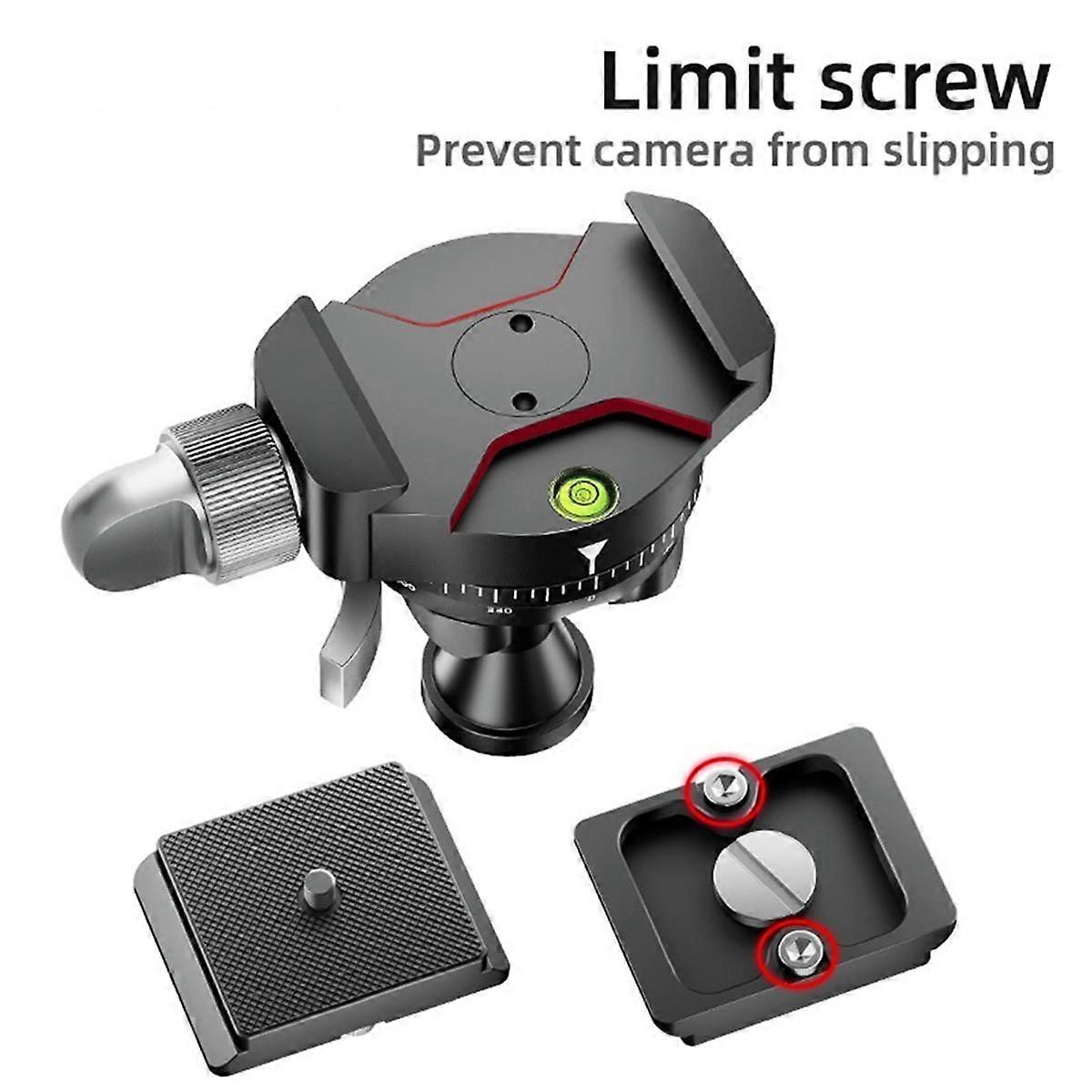 Mini Panning Ball Head SLR Camera Photography Aluminum Alloy Spherical Panoramic Mini Pan Tilt with