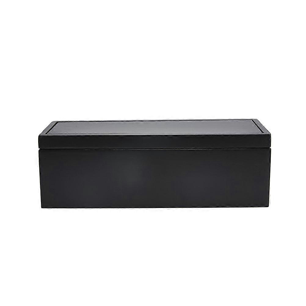 Plug Organization Socket Storage Box for Office Use Black Wooden Cable Management 1Set