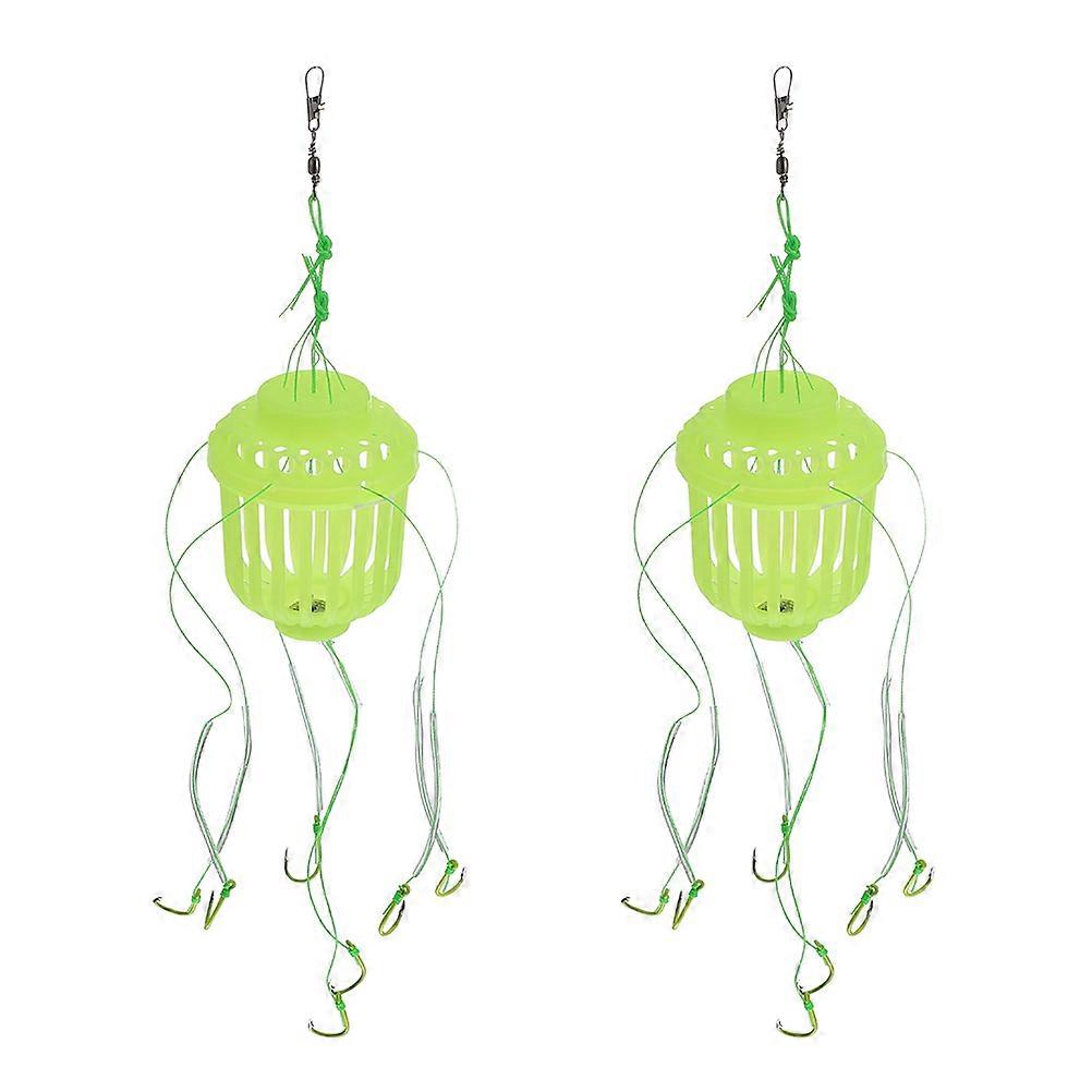 Fishing Tackle Carp Feeder Hook for Fishing Use 2Pcs Assorted Color