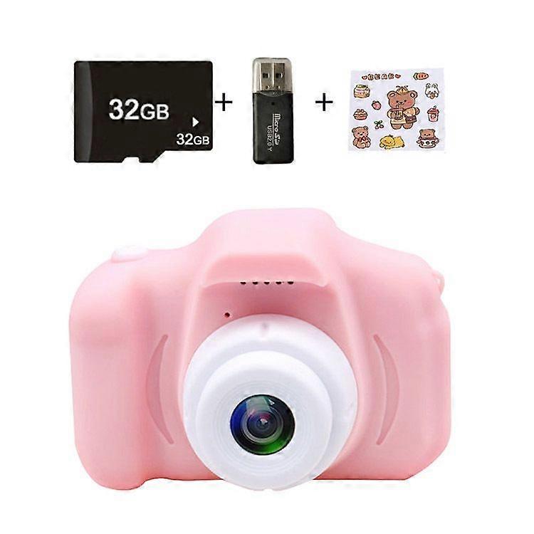 1080p Digital Camera for Kids with 2.0 Color Display Screen & Micro-SD Card Slot for Children - 32GB SD Card Included(pink)