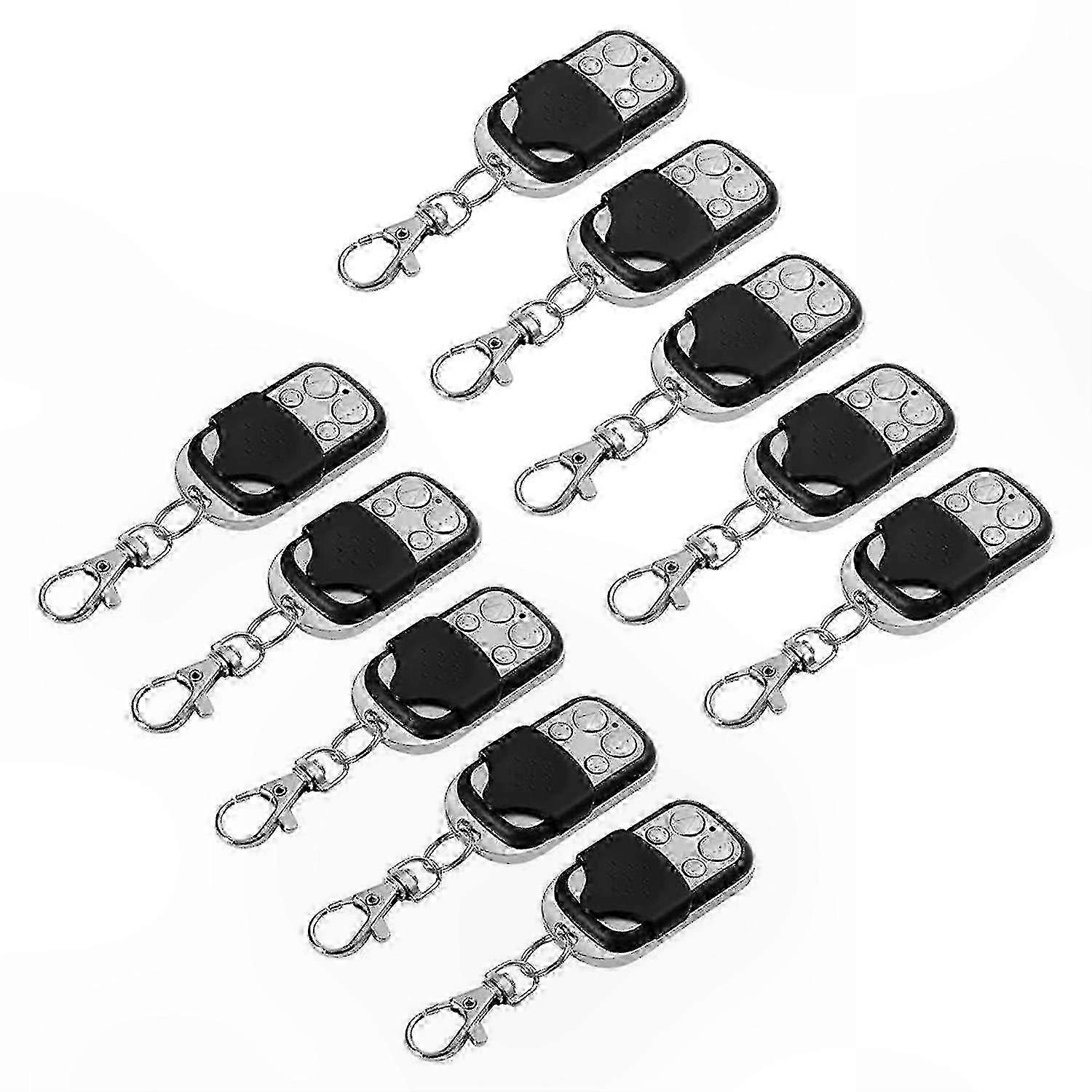 10-Pack 433MHz Universal Gate and Garage Door Remote Controls Replacement Fobs for Electric Cloning Systems