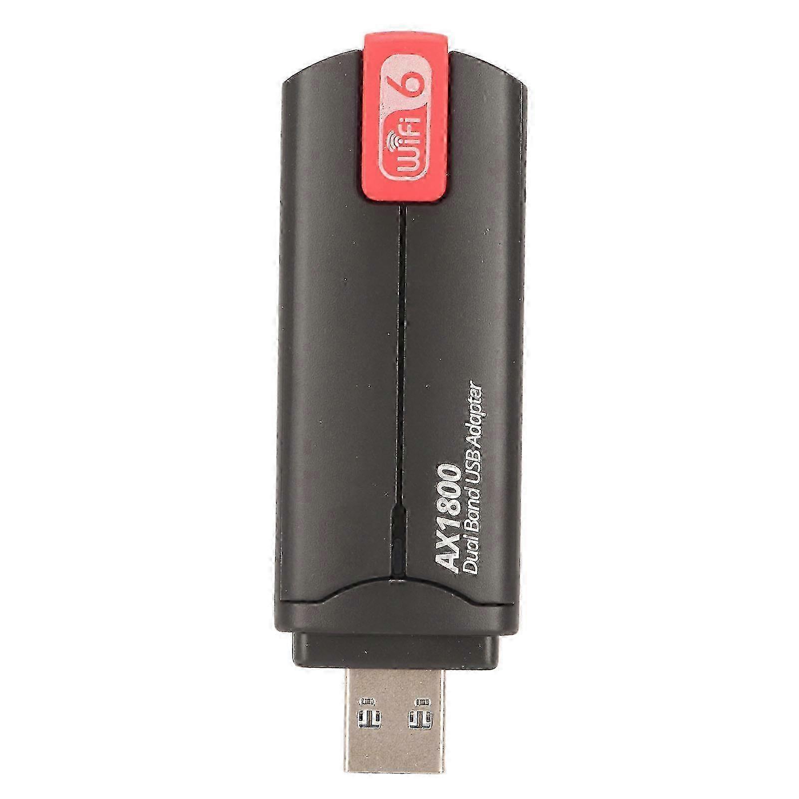 2025 1800Mbps Dual Band WiFi Adapter with Dual 3dbi Antennas 2.4GHz 5GHz USB3.0 Interface WiFi 6 Adapter for PC Laptops