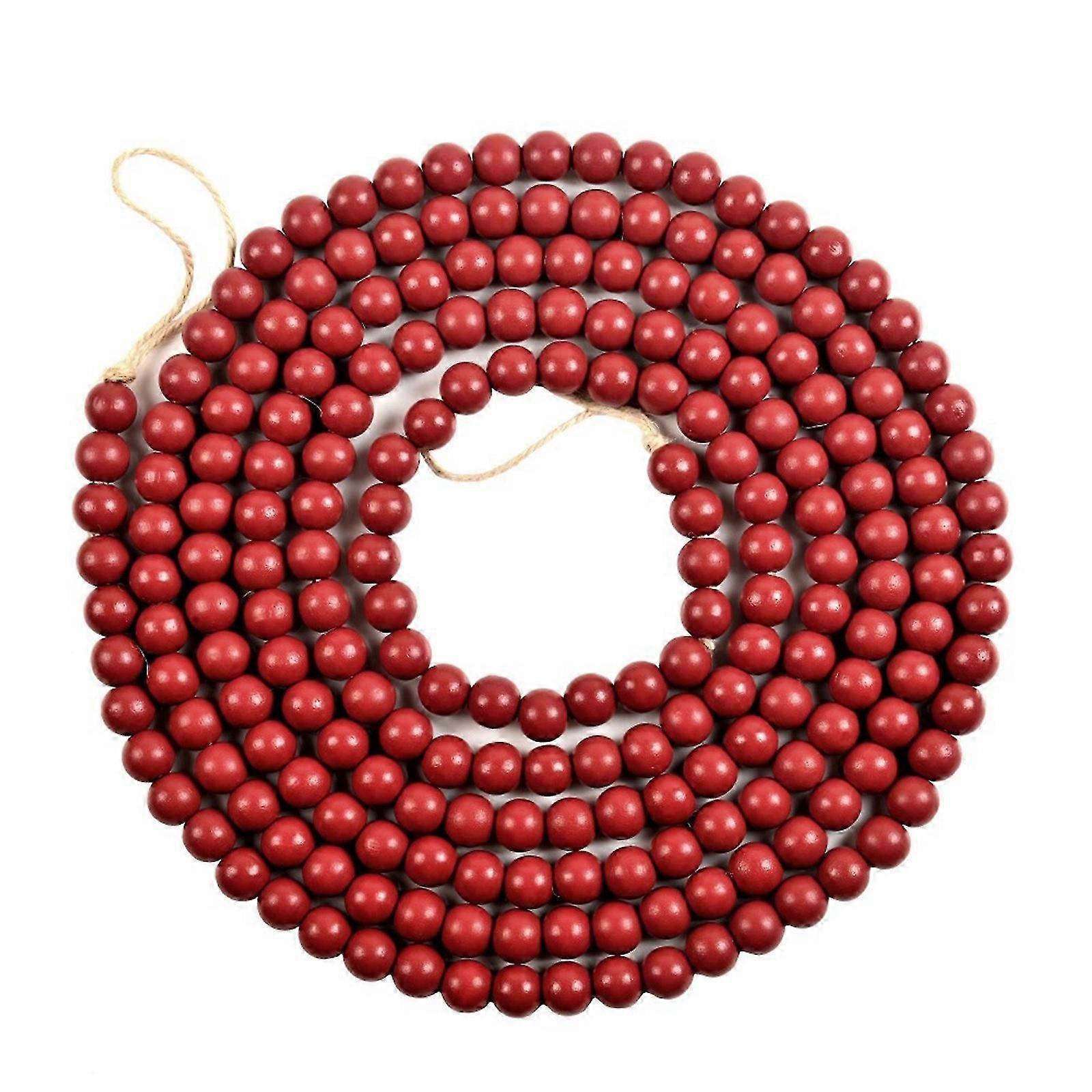 Wooden Beads String: Christmas Tree Decoration & Fireplace Garland Ornaments