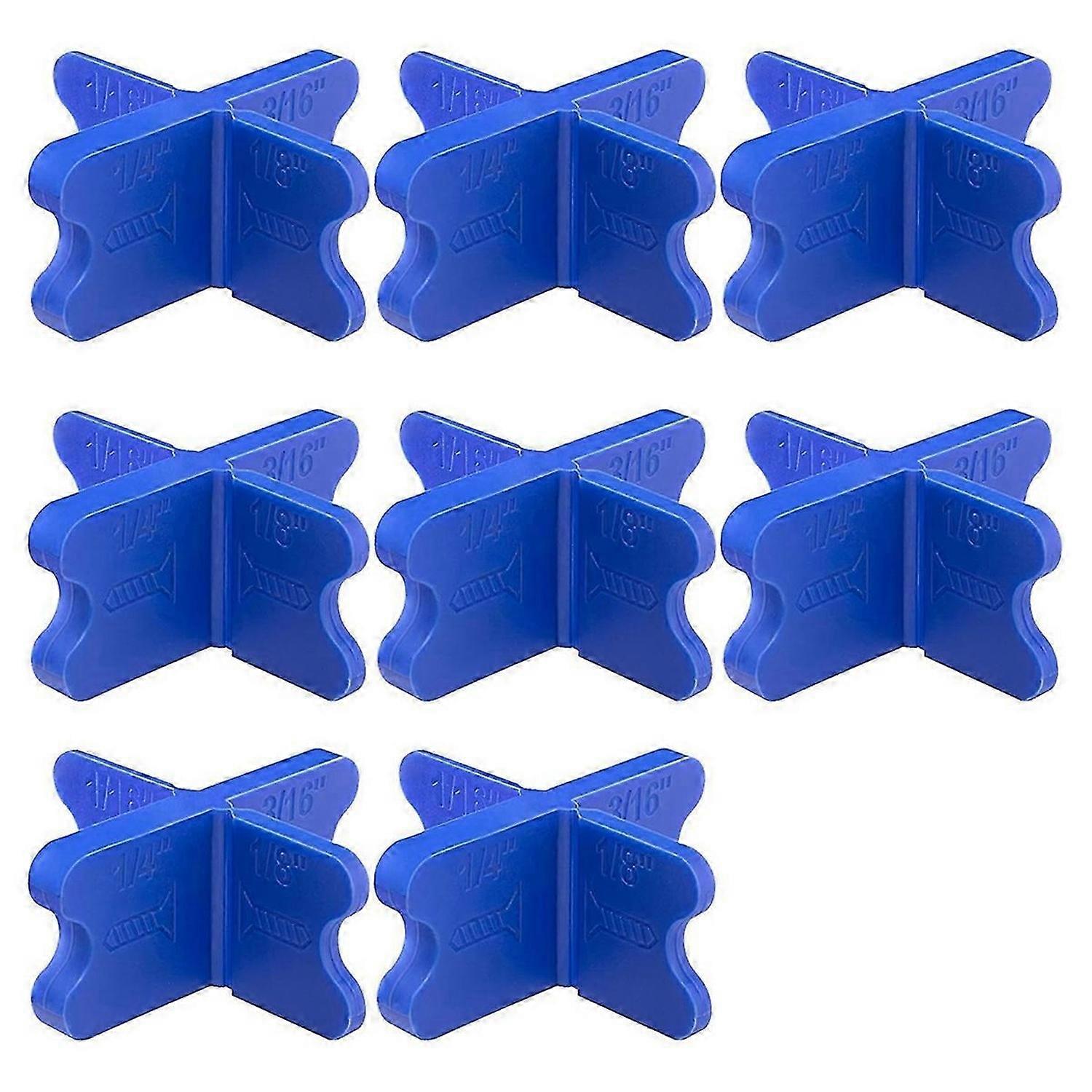 8 Pcs Deck Spacer Tool,4 Thicknesses Deck Board Spacers(1/16In, 1/8In, 3/16In, 1/4In), Deck Spacers Assorted Blue