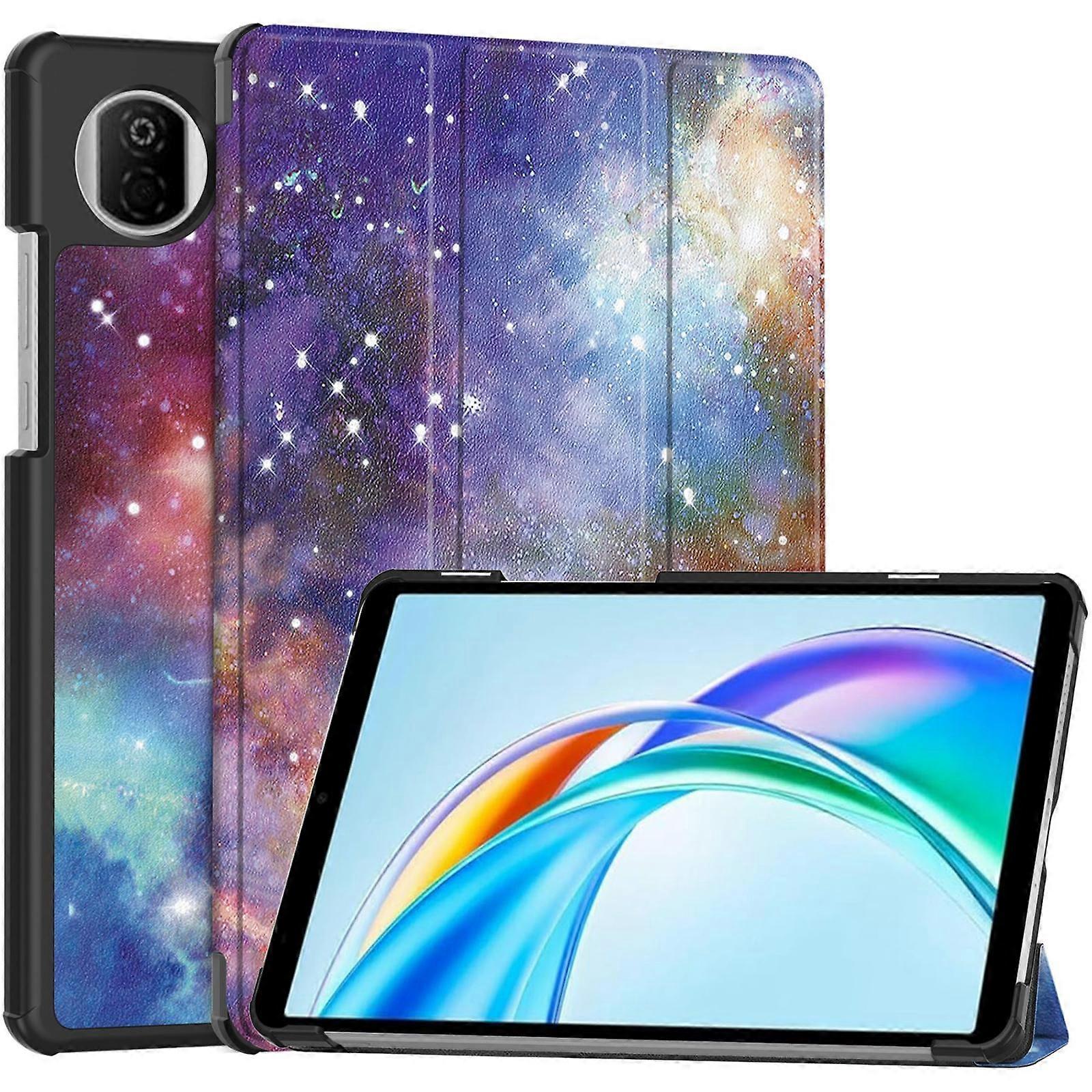 Custer Målad 3-Fold Hållare Smart Läder Tablettfodral För Honor Pad X7