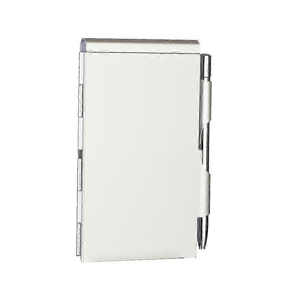 Metal Pocket Notebook with Pen Tearable Metal Notebook Mini Notepad Holder Office Notebook