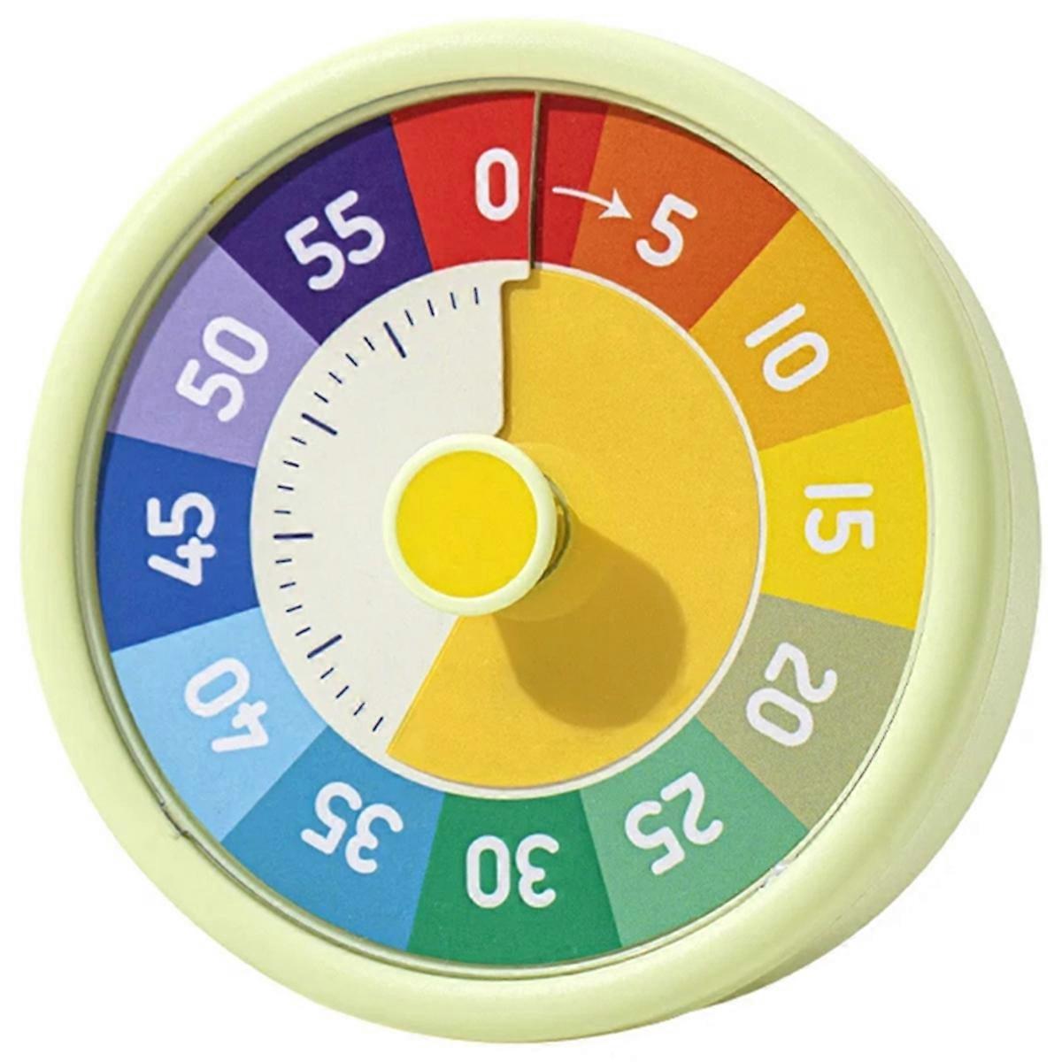 Colorful Visual Timer Manual Rotation Timer Children Classroom Learning Kitchen Cooking Countdown T