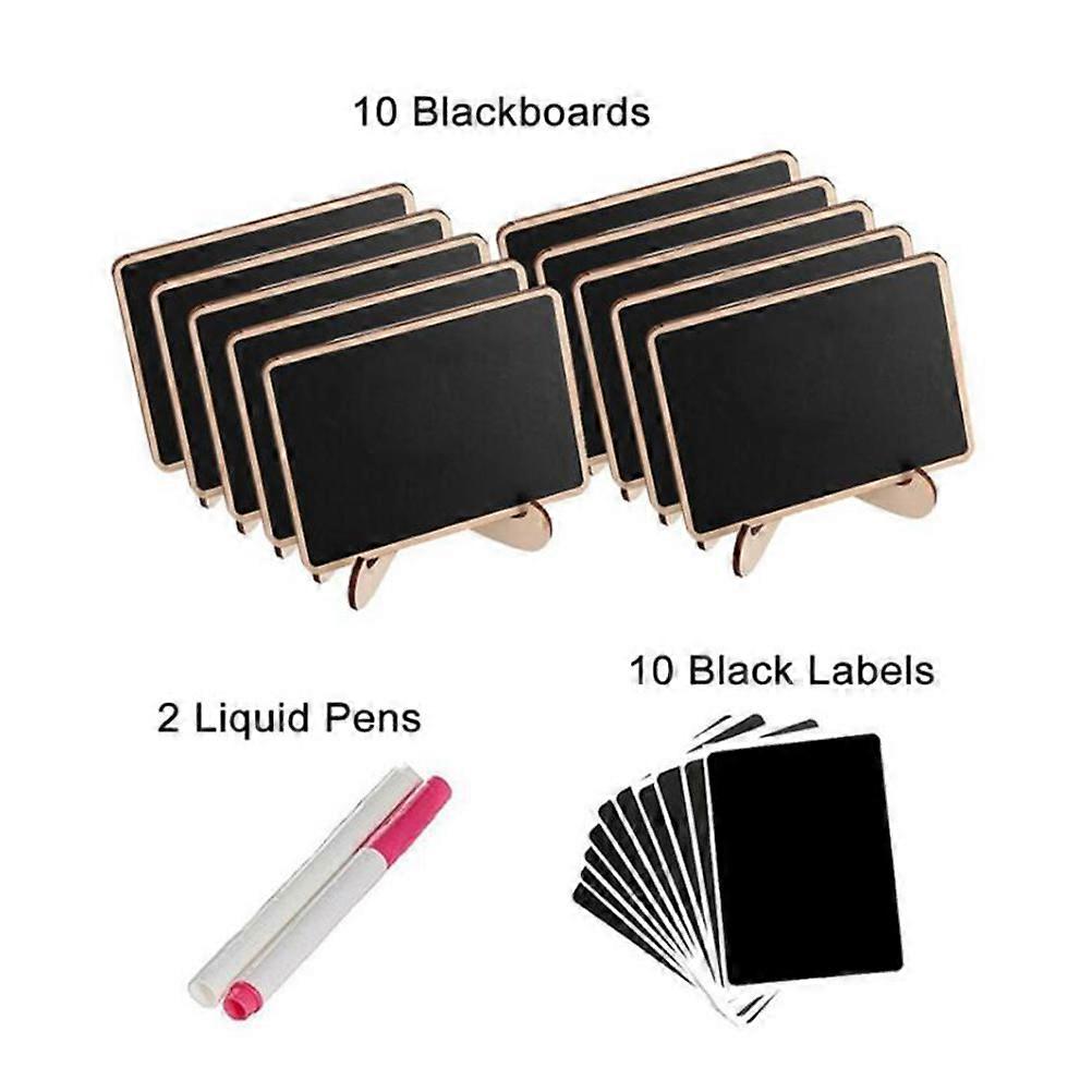 Blackboard Signs Mini Chalkboards Wood for Decor 2Pcs Erasable Boards