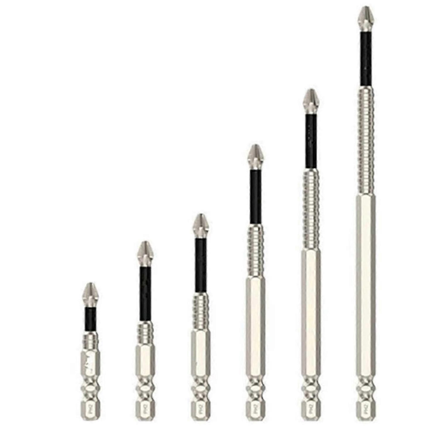 Screwdriver Drill Bit Set, 6PCS Anti-Slip Magnetic Screwdriver Bits