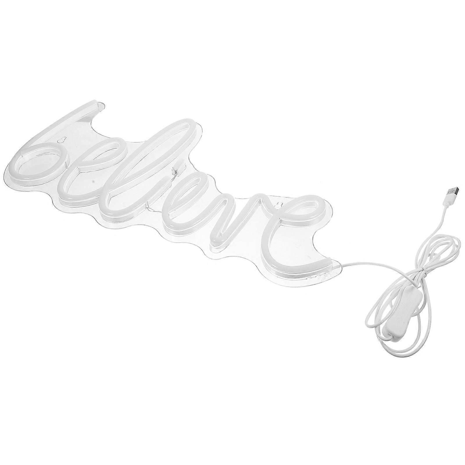 Believe Neon Lamp Acrylic LED Neon Sign for Party Decoration