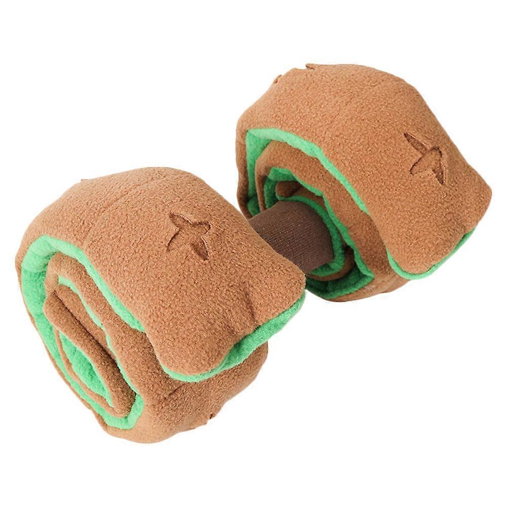 Dog Food Hiding Toy Dog Sounding Plaything Indoor Play Brown Plush Chewing 1Pcs